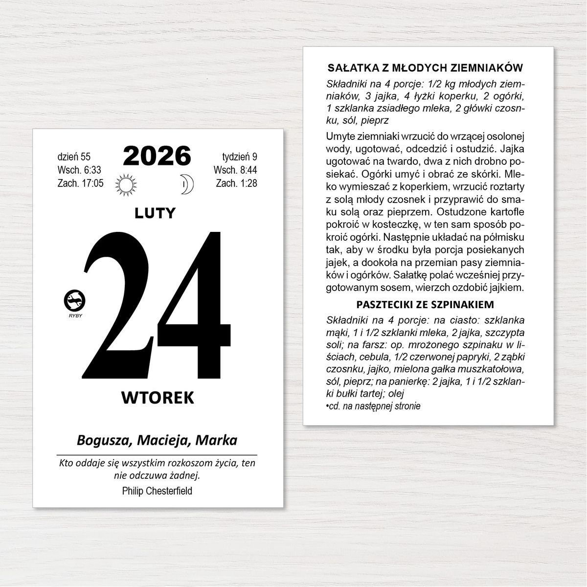Kalendarz ścienny (401000) k:2915-377 ZDZIERAK FAMILIJNY B7 Press