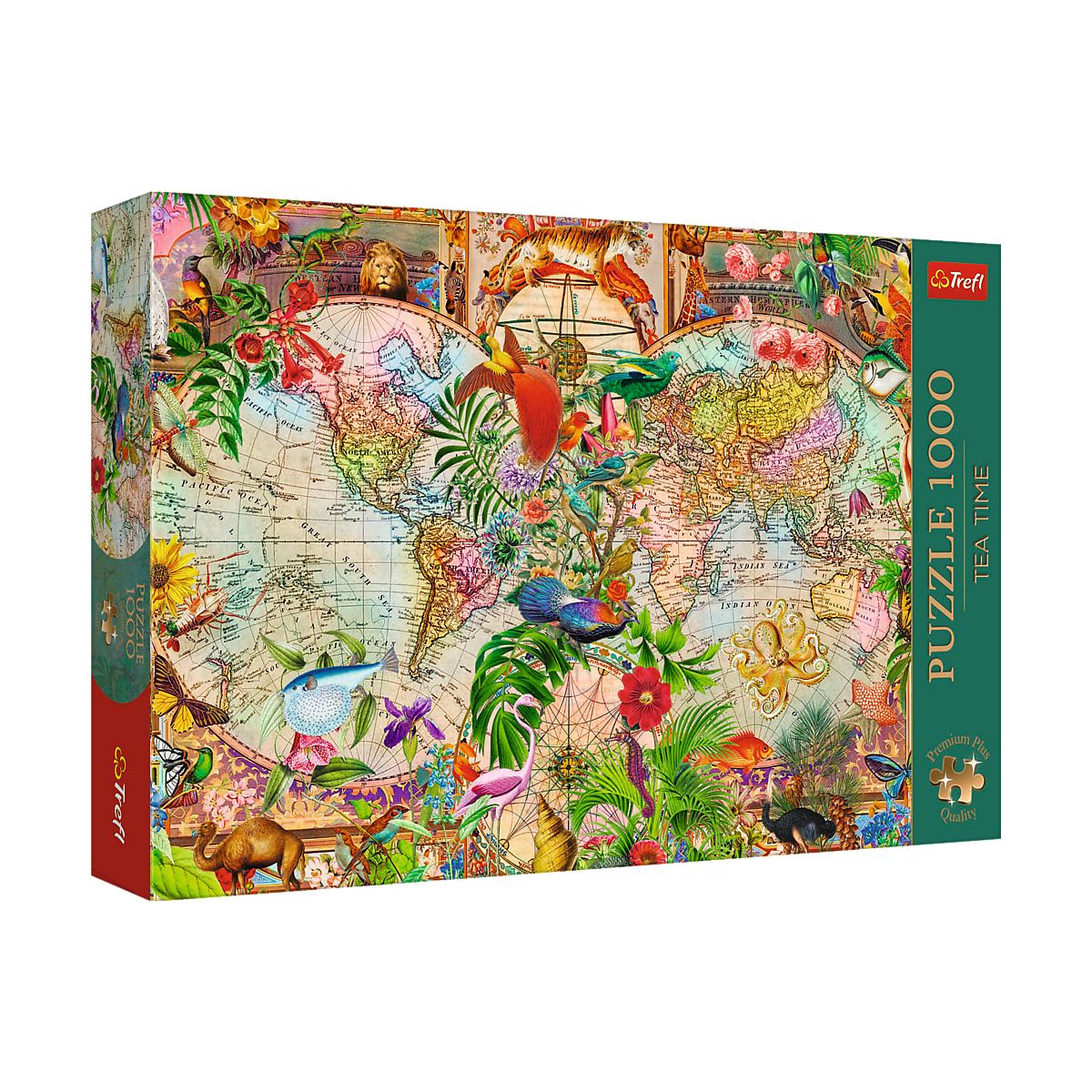 Puzzle Premium Plus Tea Time: Antyczna mapa świata 1000 el. Trefl (12075)