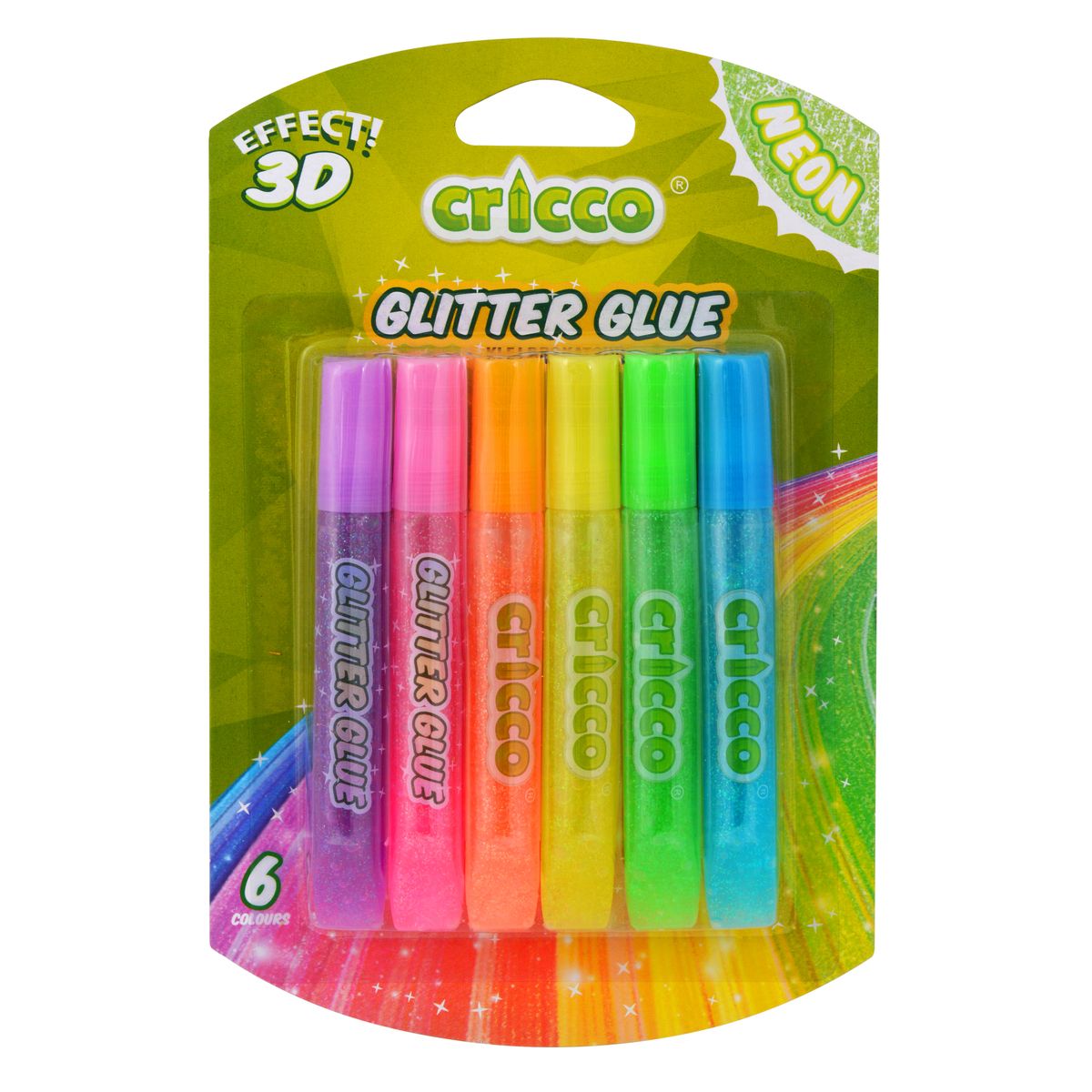 Klej w tubie 3D neon 6 kol. 10g Cricco (CR950B6)