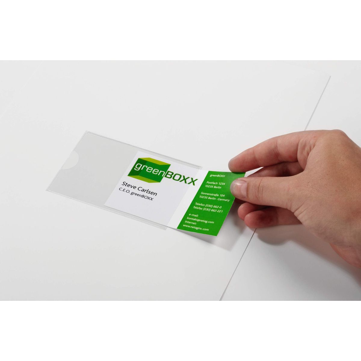 Kieszeń samoprzylepna Durable POCKETFIX&reg; przezroczysty [mm:] 93x62 (8021)