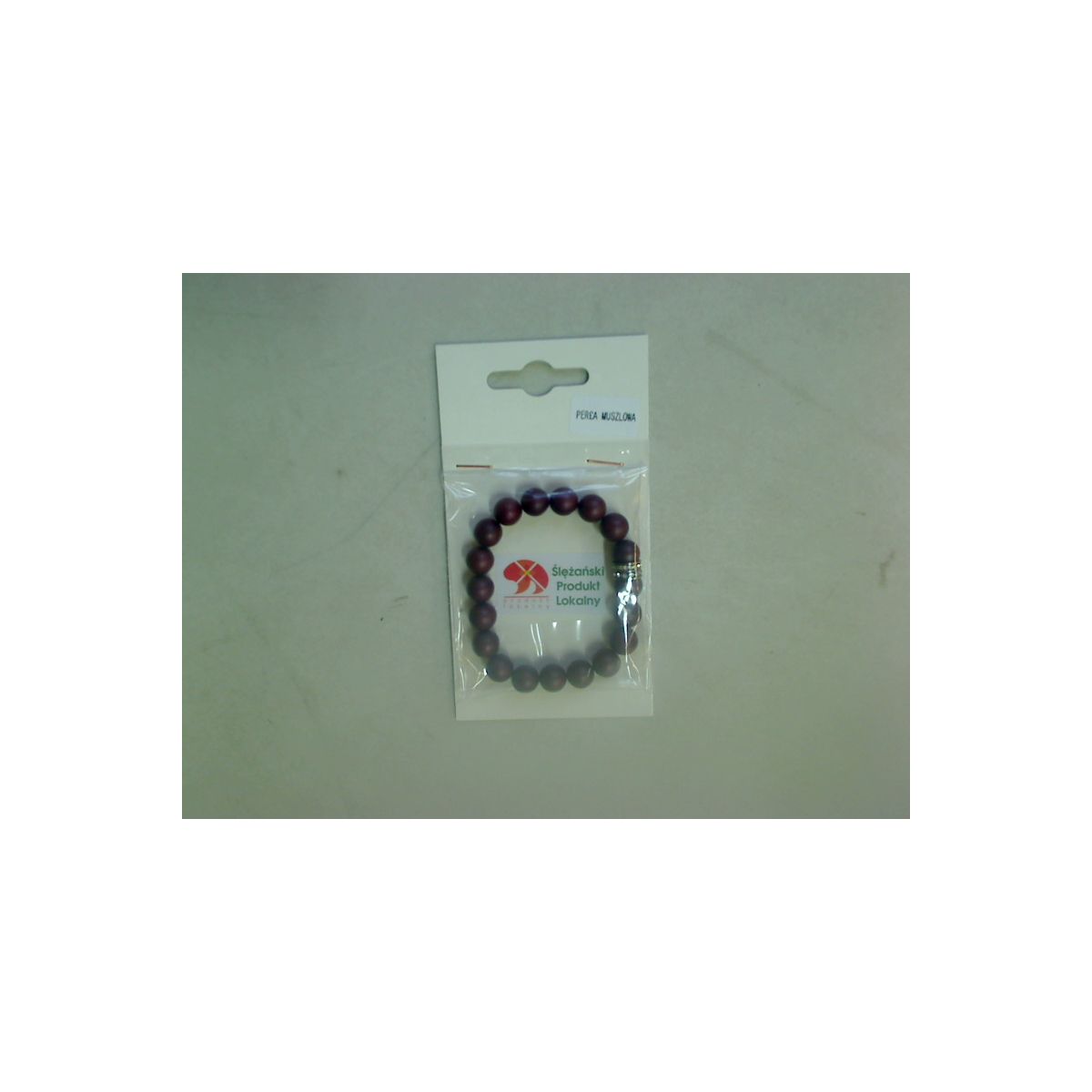 Bransoletka bransoletka perła muszlowa bordowa 10mm Mol