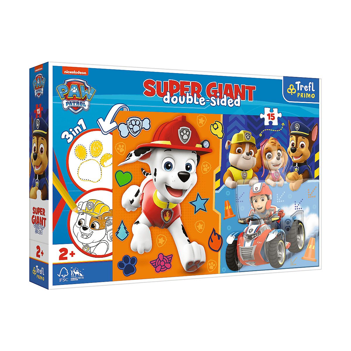 Puzzle Trefl Paw Patrol Gigant poznaj Psi Patrol 15 el. (42001)