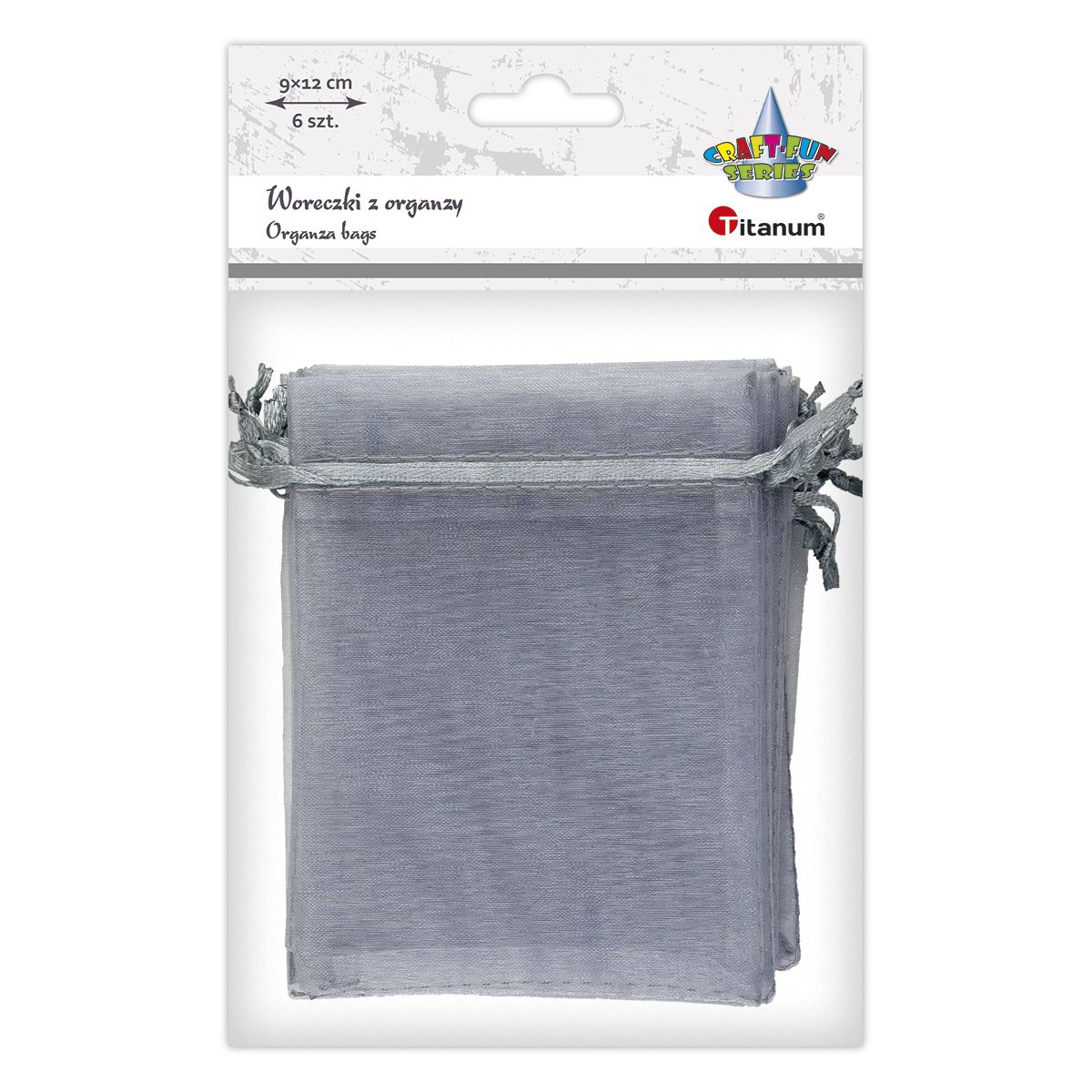 Organza Craft-Fun Series Woreczki z organzy szare Titanum (25BJ033127-4)