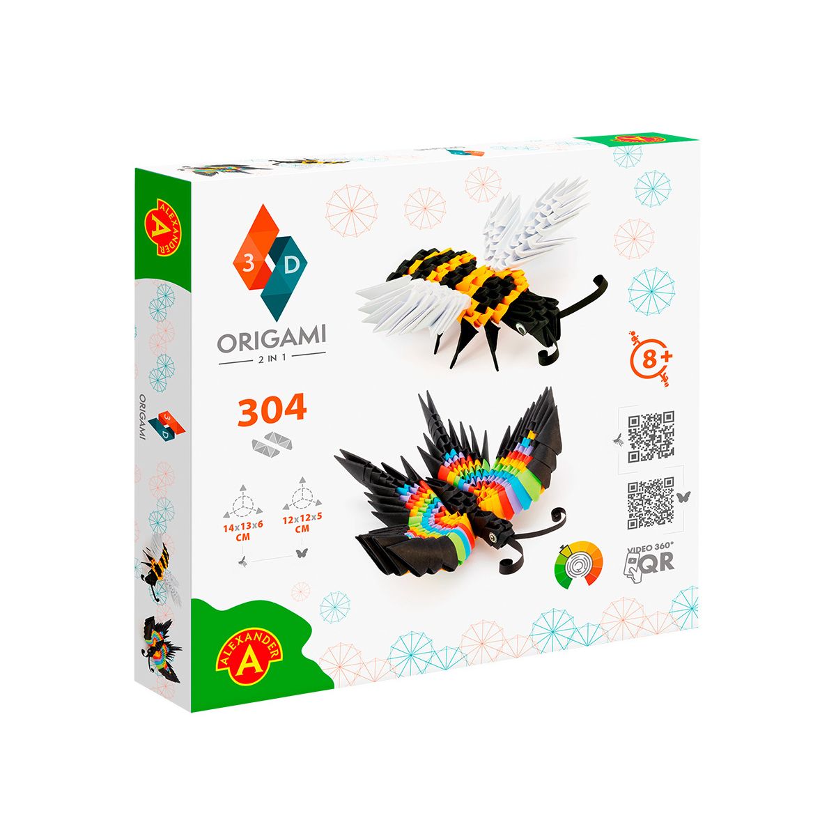 Origami 3D 2w1 Motyl, Pszczoła Alexander