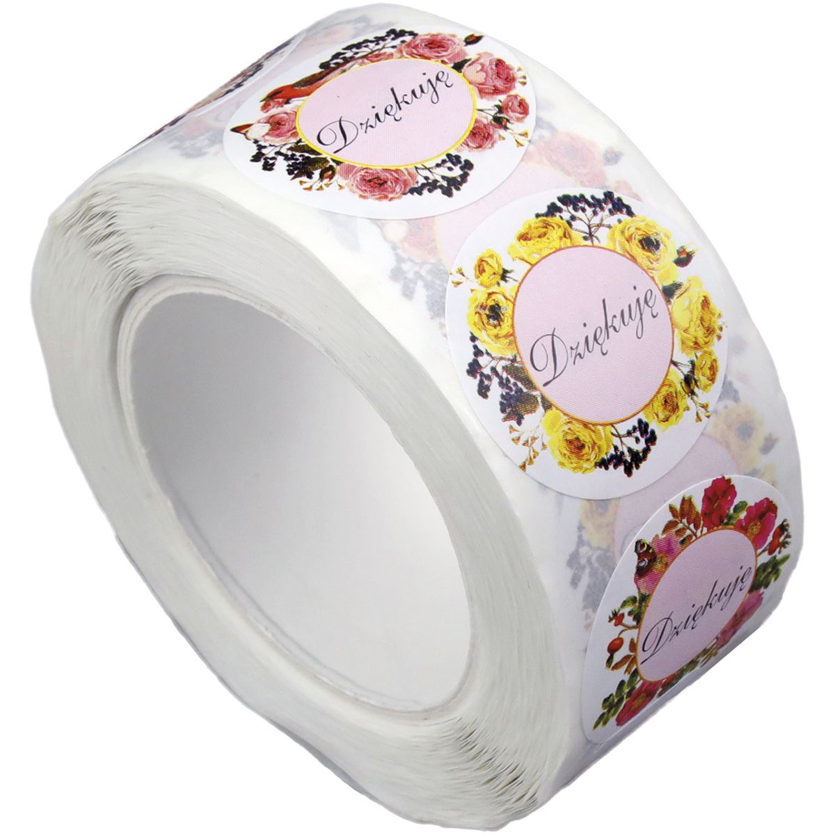 Naklejka (nalepka) Craft-Fun Series napis Dziękuję Naklejki na rolce Titanum (25JT002)
