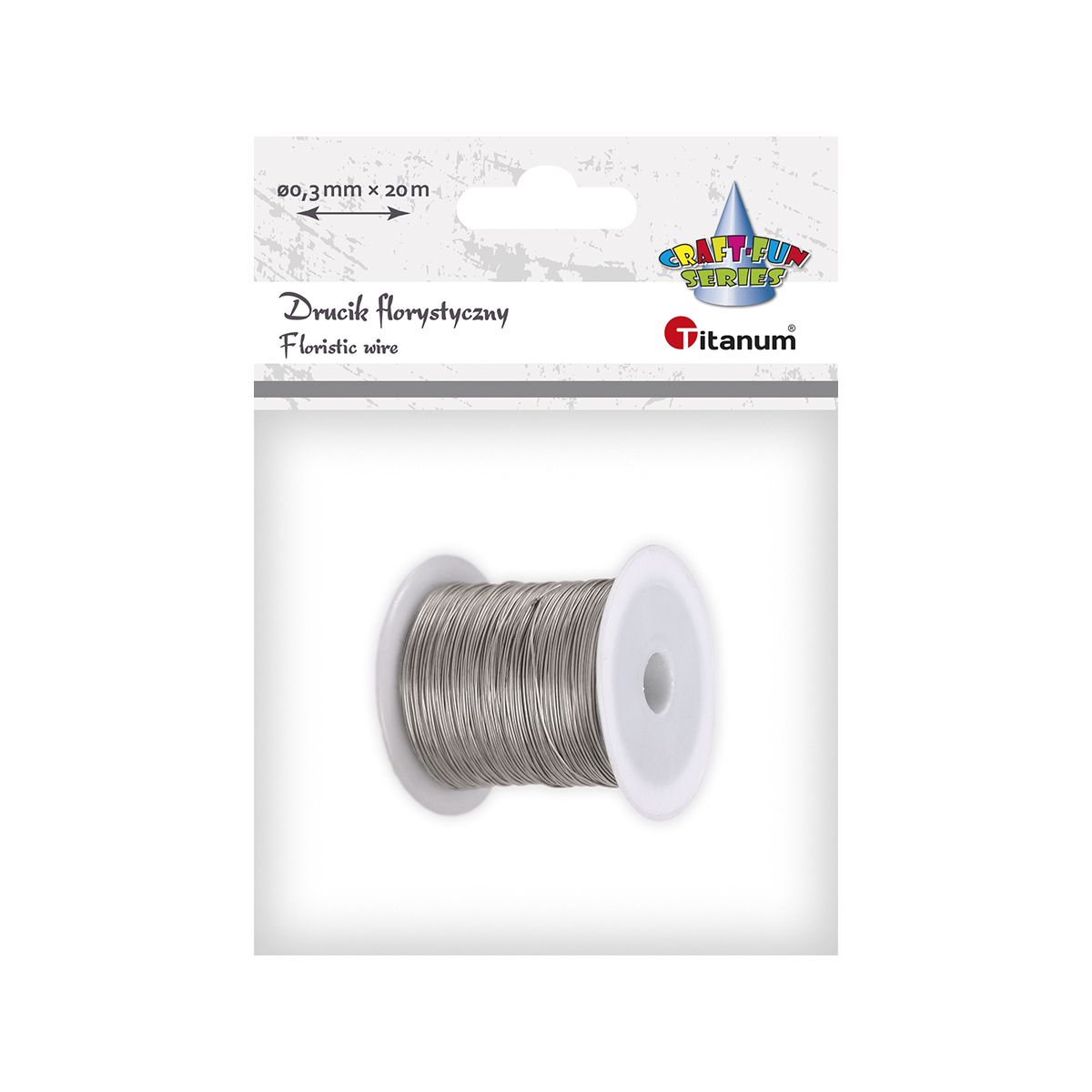 Drucik Craft-Fun Series florystyczny kolor: srebrny 20 m 1 szt Titanum (24BR0201-5)