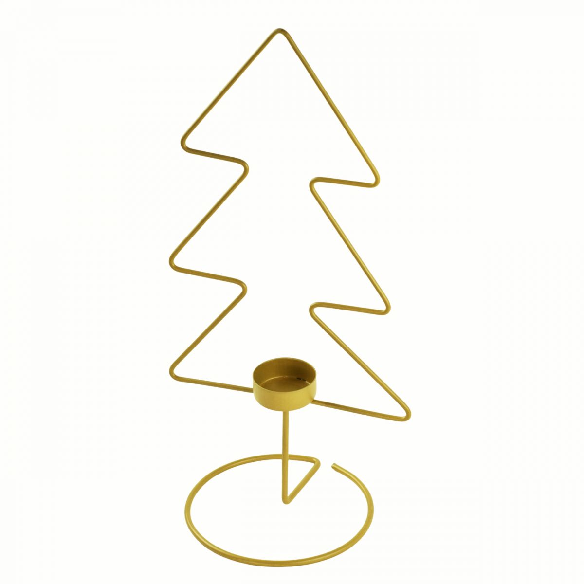 Świecznik choinka tealight metal  złoty 33cm Home And Garden (0127)