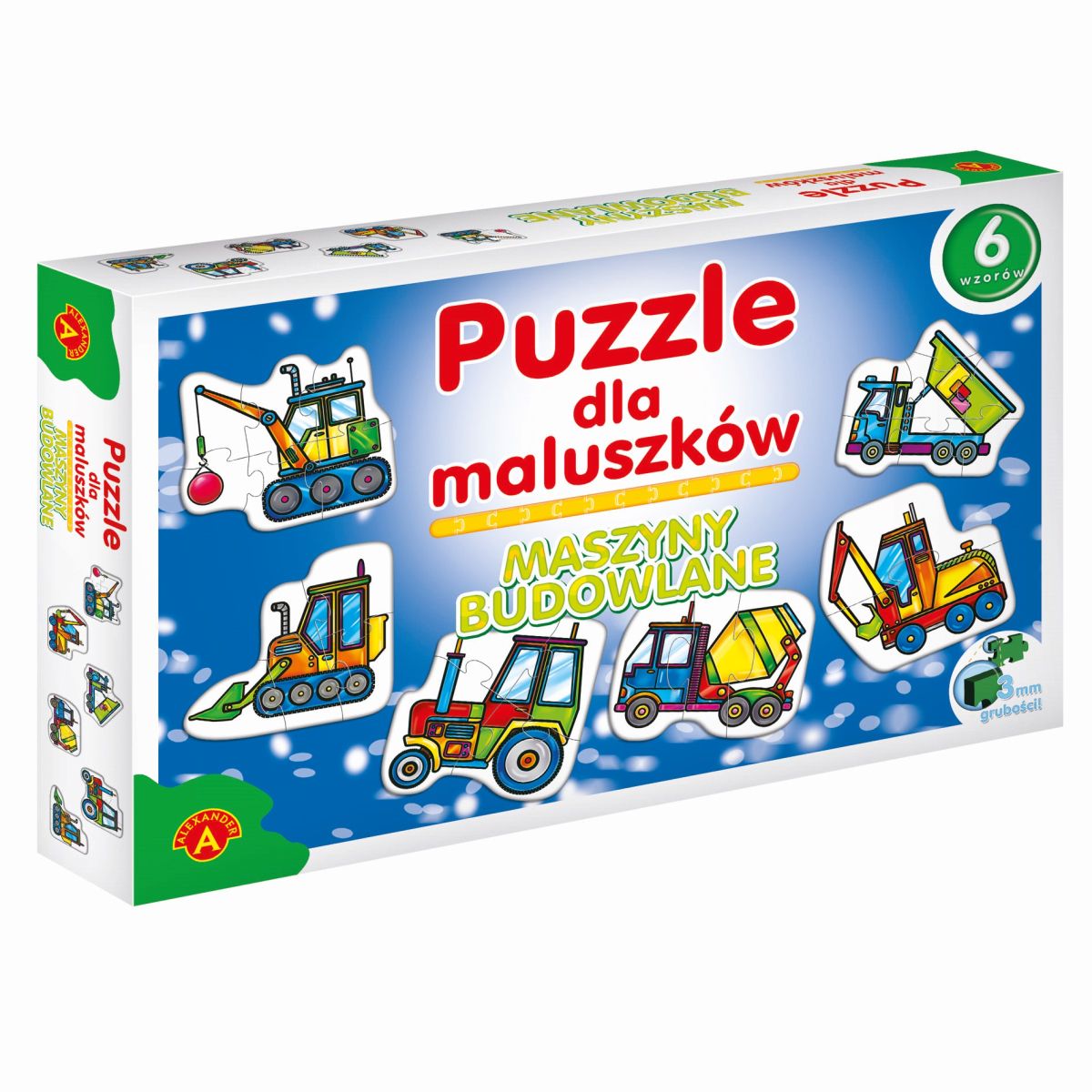 Puzzle MASZYNY BUDOWLANE DLA MALUCHÓW 27 el. Alexander (5906018005417)