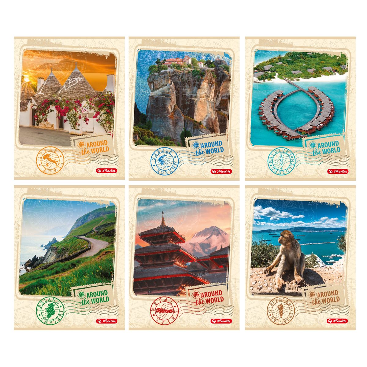 Zeszyt Around The World A4 60k. linia Herlitz (9566290)