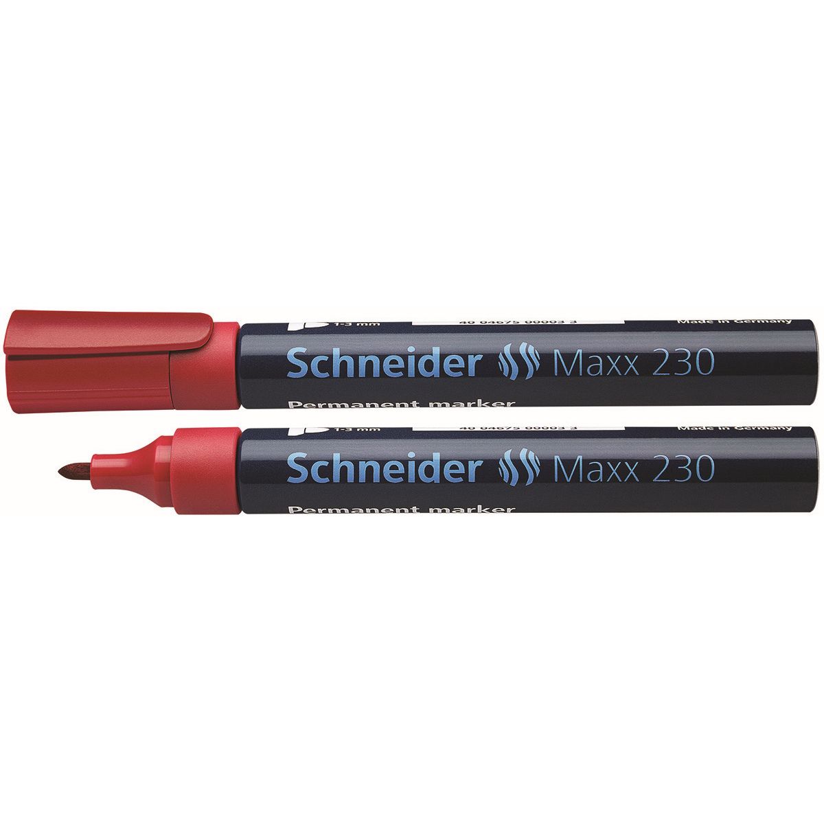 Marker permanentny Schneider Maxx 130 czerwony 1,0-3,0mm okrągła końcówka (SR123002)