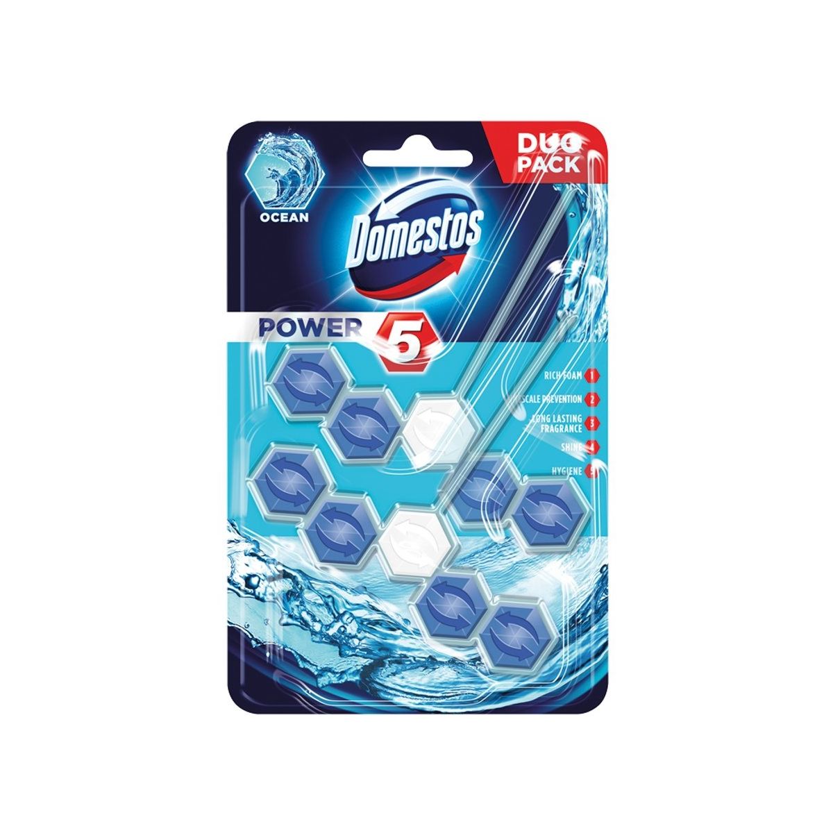 Kostka do wc Domestos Power 5 Ocean 2x55g