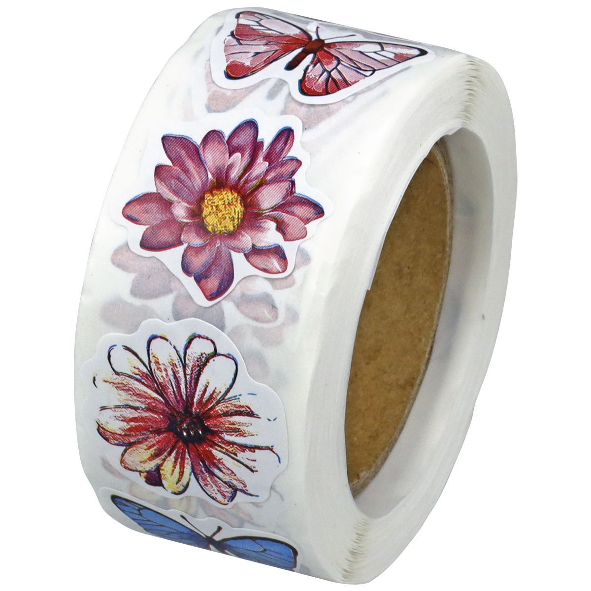 Naklejka (nalepka) Craft-Fun Series Wiosna-motyle, kwiaty Naklejki na rolce Titanum (25JT014)
