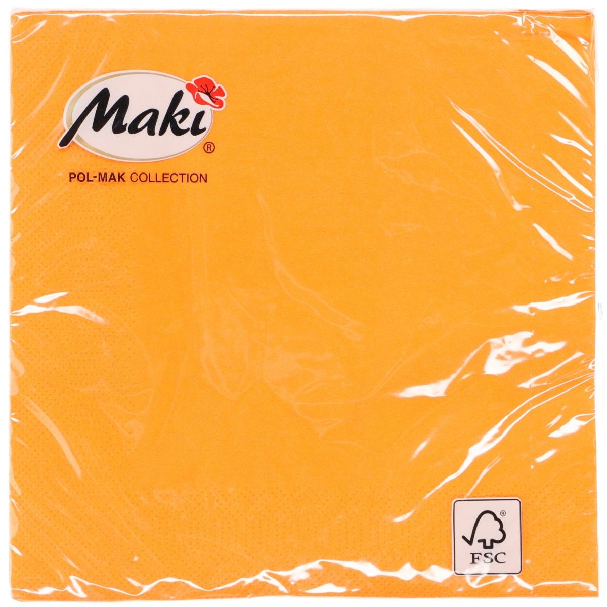 Serwetki pomarańczowy papier [mm:] 330x330 Pol-mak (Color)