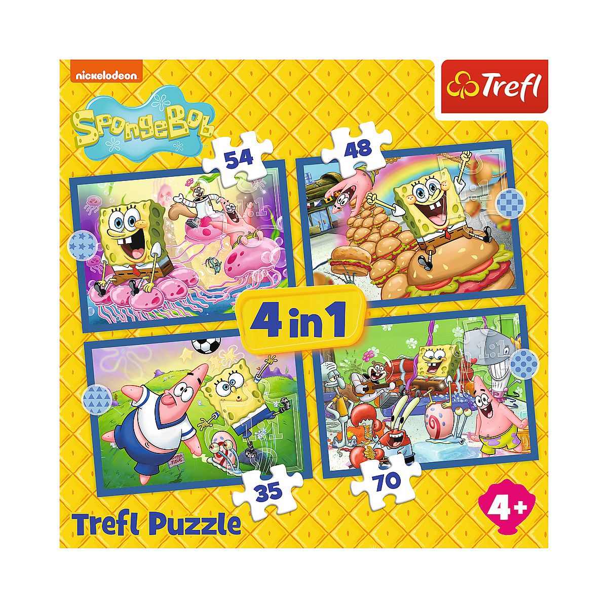 Puzzle Sponge Bob 4w1 4w1 el. Trefl (34674)