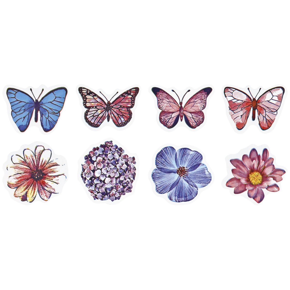Naklejka (nalepka) Craft-Fun Series Wiosna-motyle, kwiaty Naklejki na rolce Titanum (25JT014)