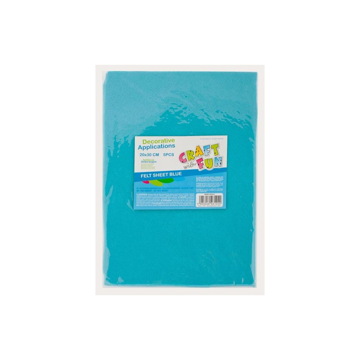 Ozdoba filcowa 20x30x5szt nieb 20x30 Craft with Fun (439310)
