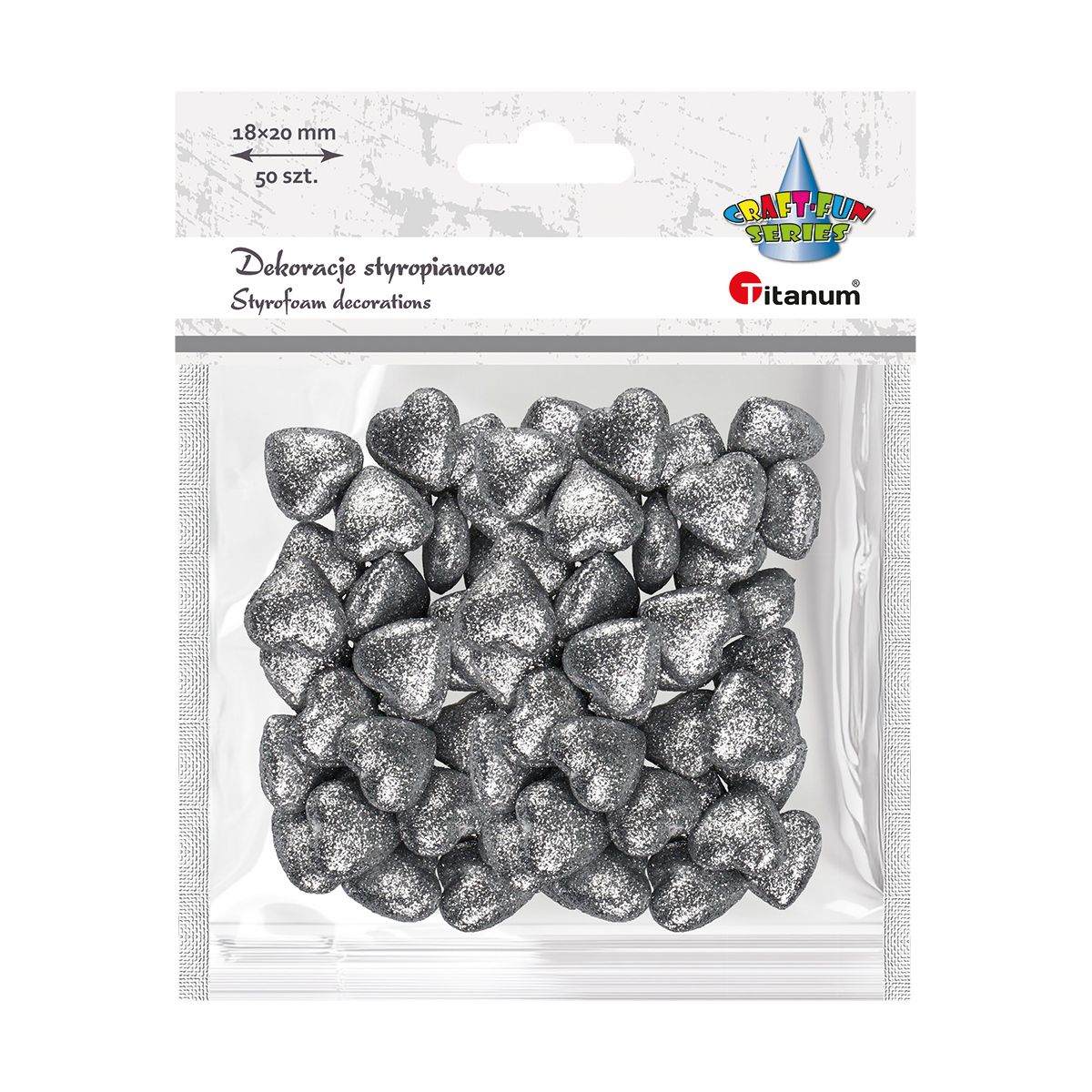 Ozdoba styropianowa Craft-Fun Series serduszka 20mm Titanum (20YX0326-S)
