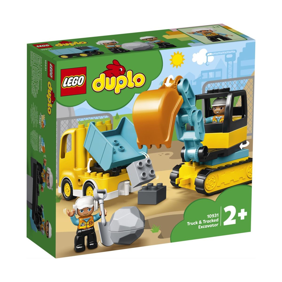 Klocki konstrukcyjne Lego Duplo ciężarówka i koparka gąsienicowa (10931)