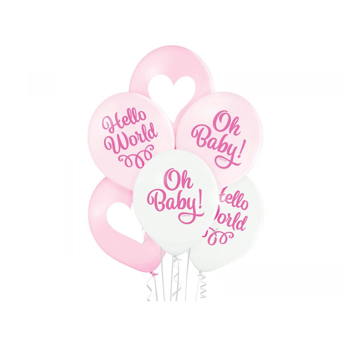 Balon gumowy Godan Oh baby girl różowa 300mm 12cal (BRN 5000587)