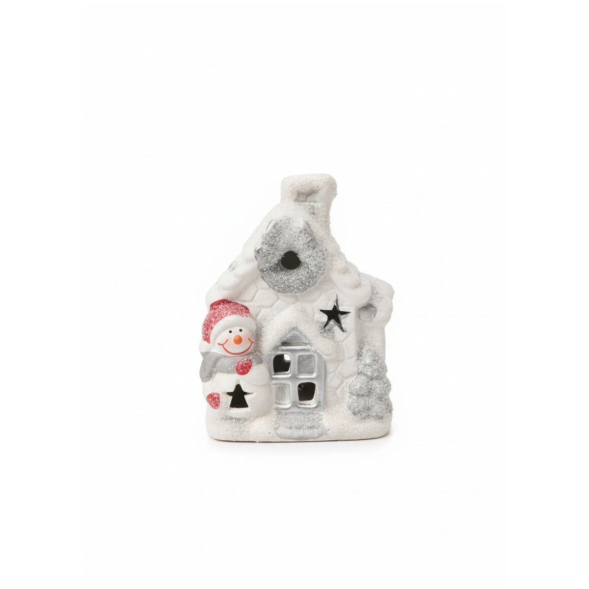Ozdoba świąteczna domek ceramiczny ze światłem (787197)