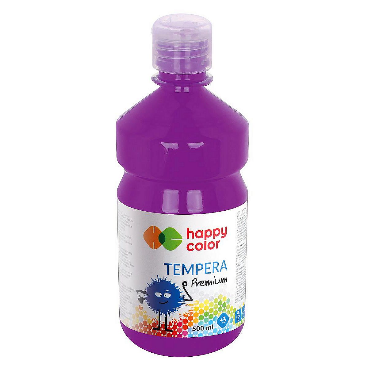 Farba tempera Happy Color kolor: śliwkowy 500ml 1 kolor. (HA 3310 0500-63)