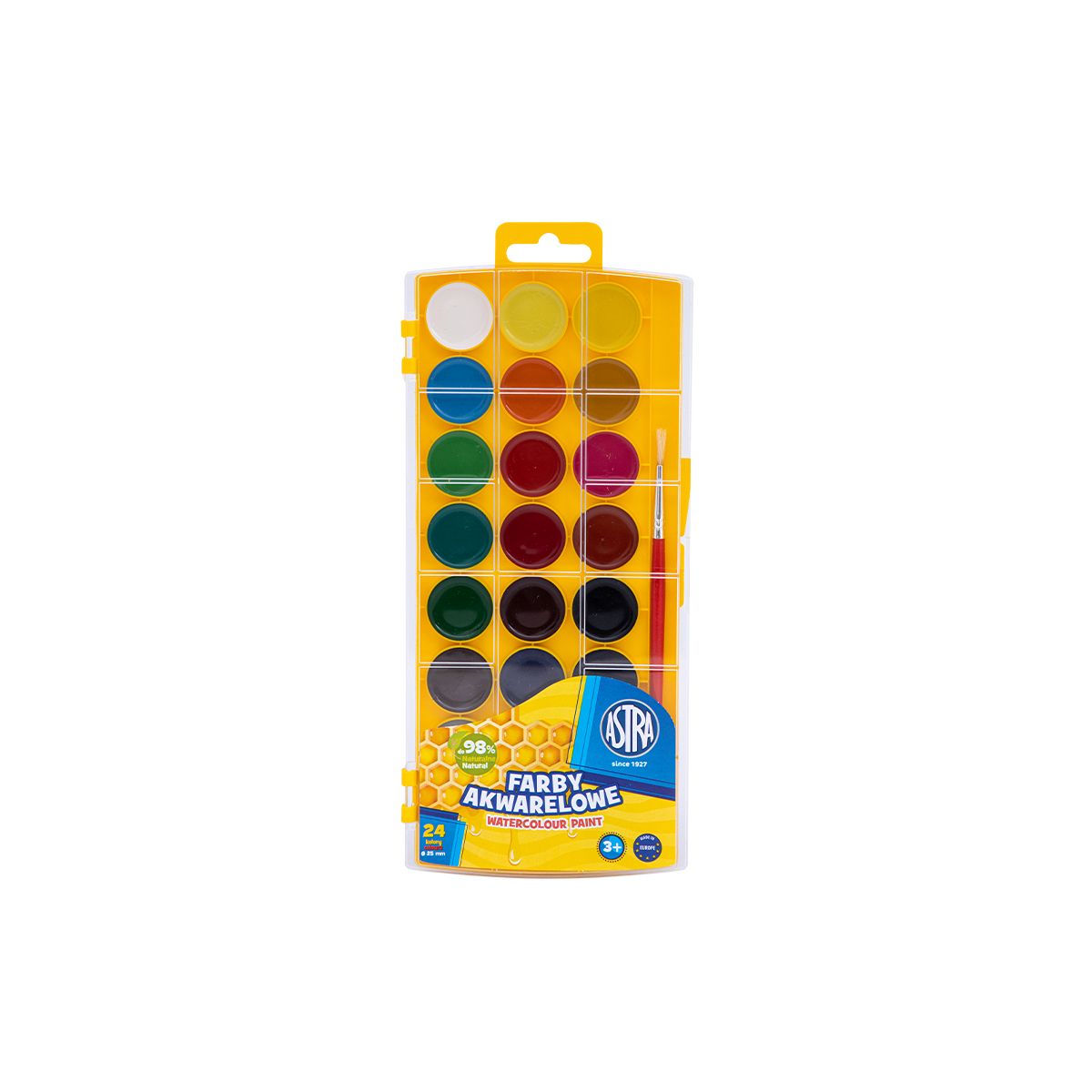 Farby akwarelowe z eurozawieszką 24 kolor. Astra (302023001)