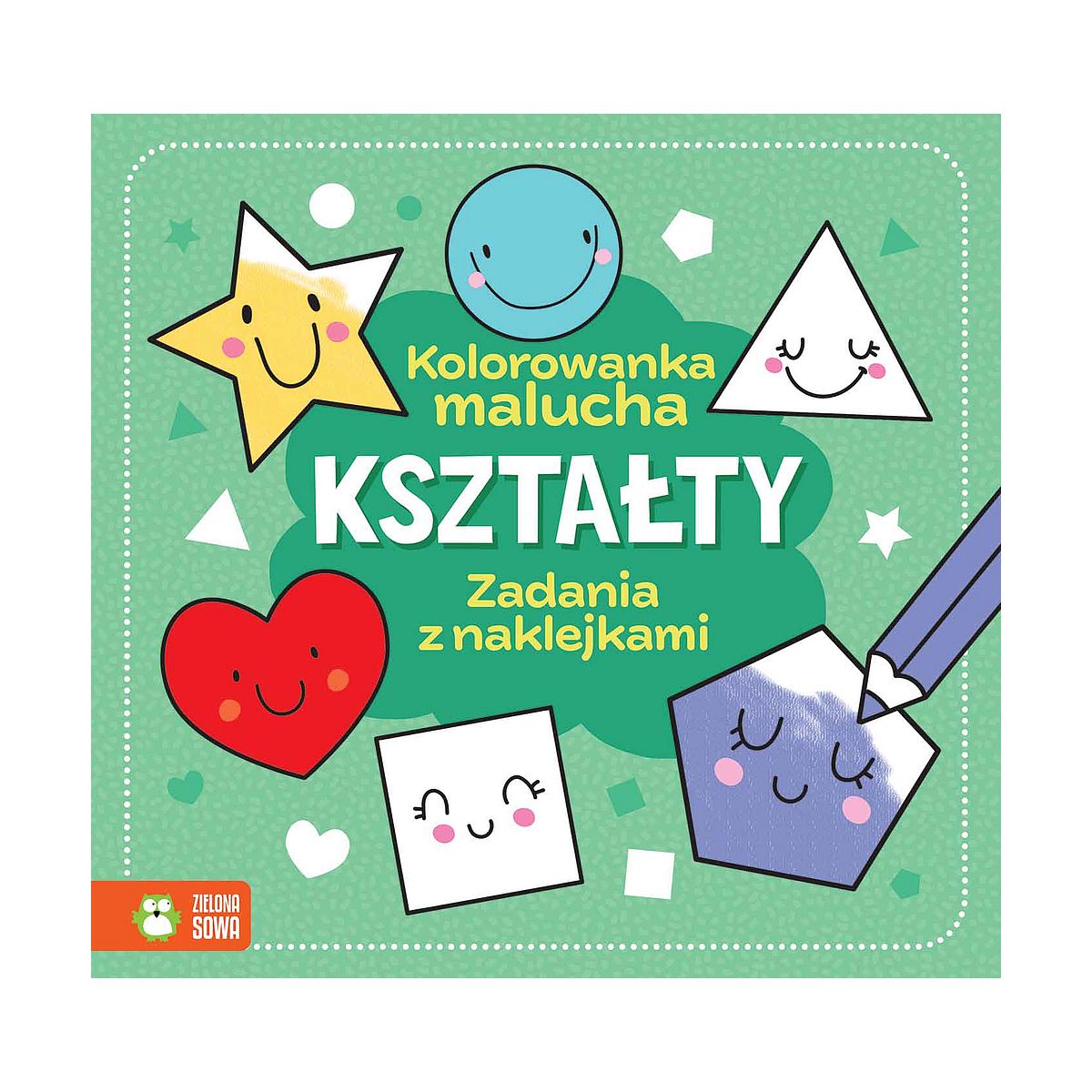 Książeczka edukacyjna Zielona Sowa Kształty.