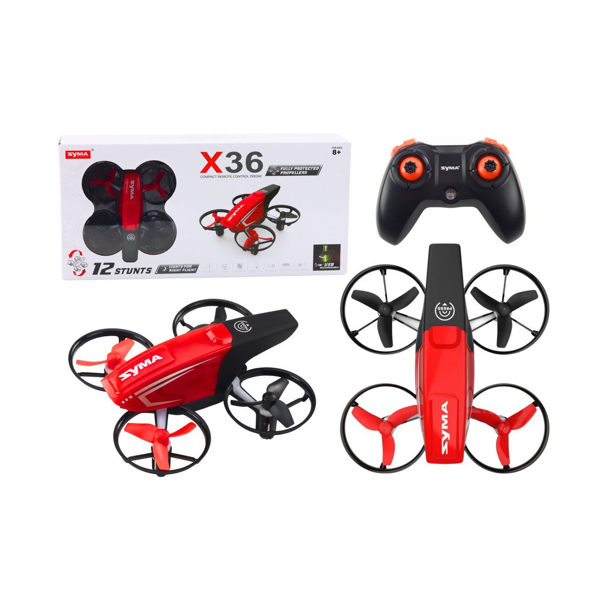 Dron Lean Zdalnie Sterowany RC X36 SYMA Czerwony (20879)