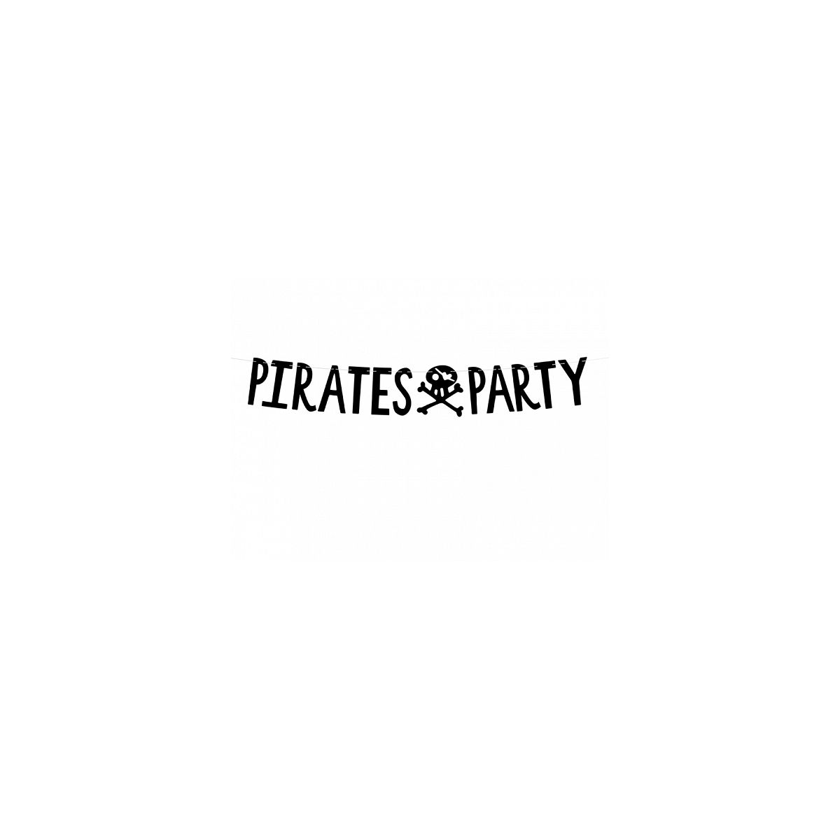 Girlanda Partydeco Baner Piraci - Pirates Party, czarny, 14x100cm (GRL86-010)