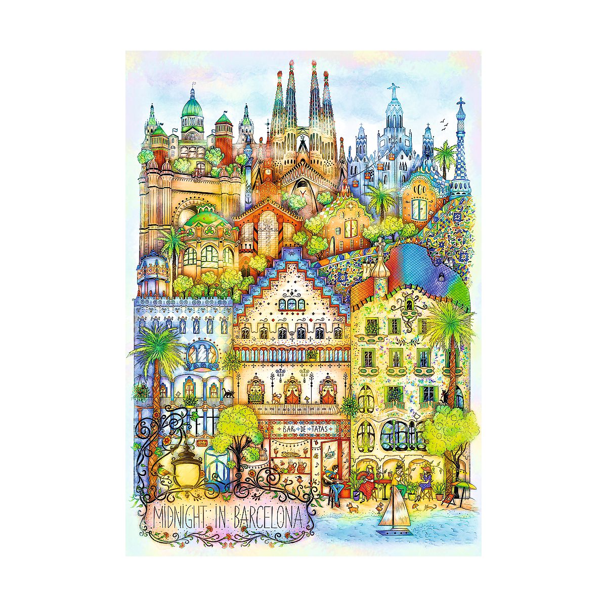 Puzzle premium plus O północy w Barcelonie 1000 el. Trefl (12074)