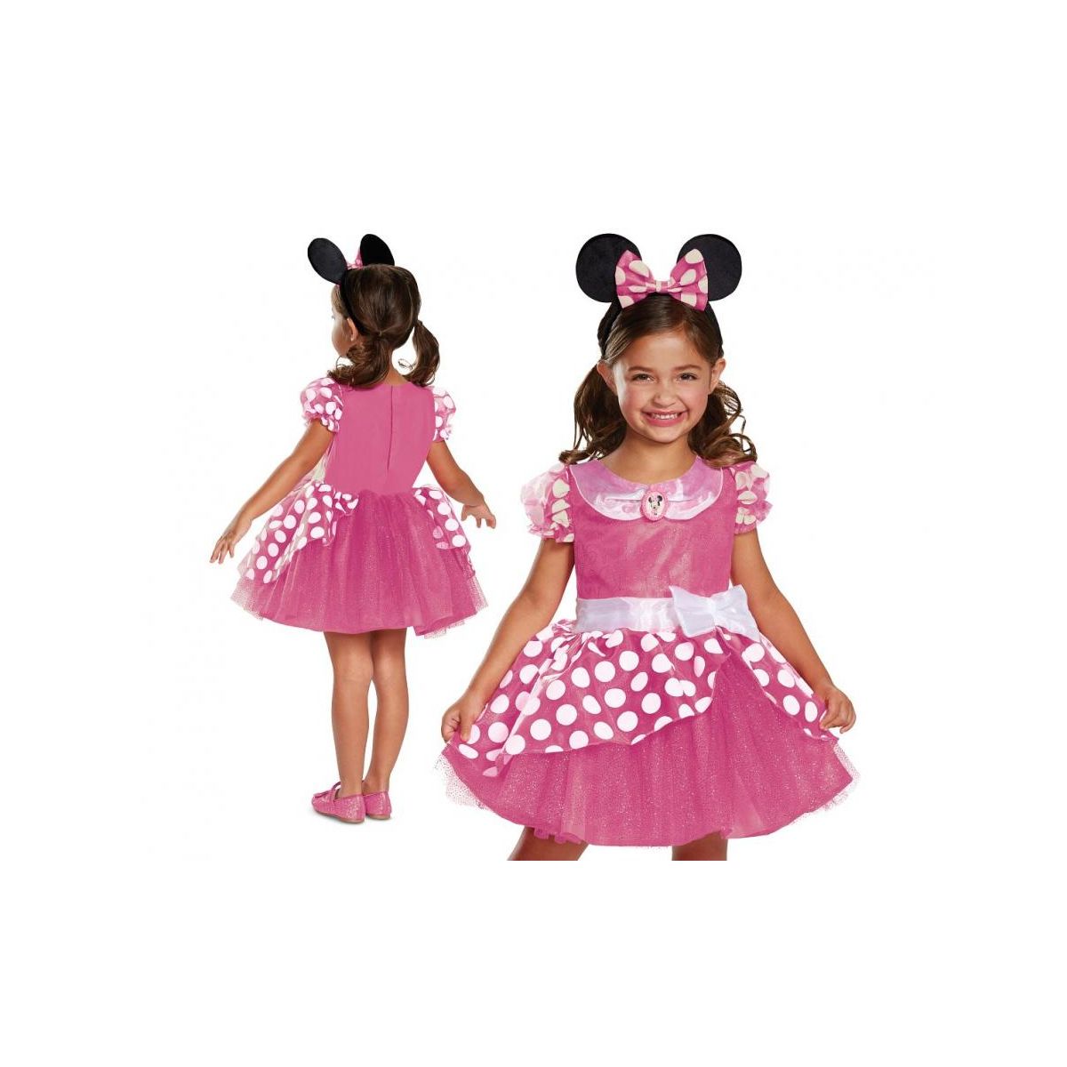 Kostium Godan Minnie Mouse Pink Deluxe rozm. XS, 3-4 lat (129459M)