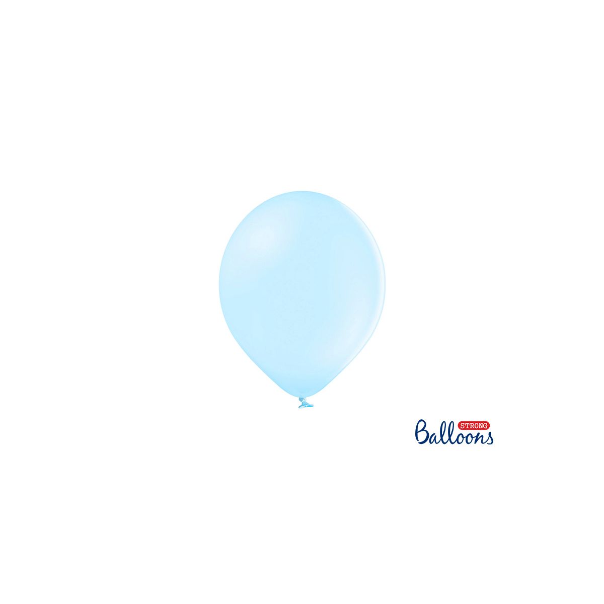 Balon gumowy Strong Baloons Pastel Light Blue 1op/100sztuk pastelowy 100 szt niebieski jasny 270mm (SB12P-001J)