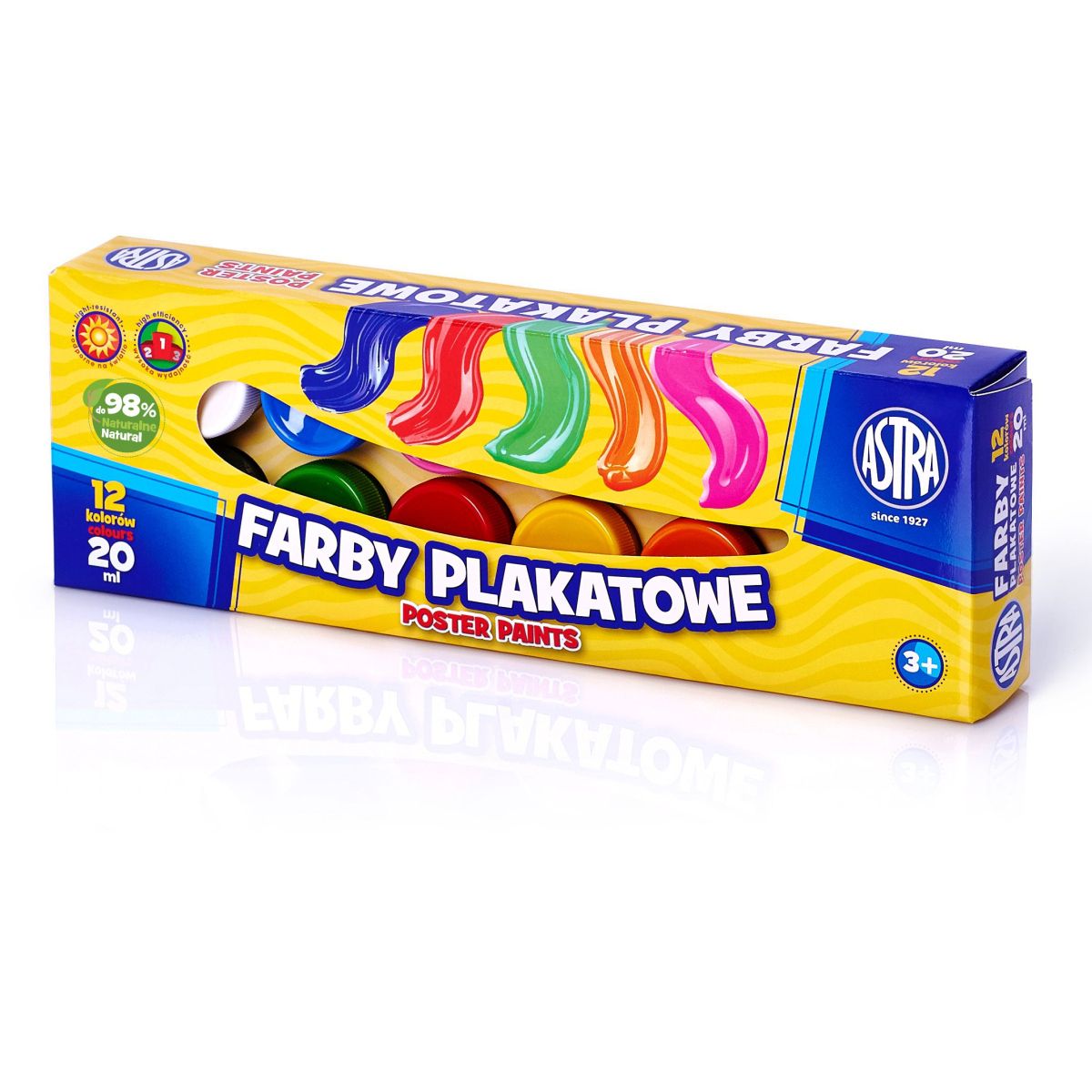 Farby plakatowe Astra kolor: mix 20ml 12 kolor. (83114901)