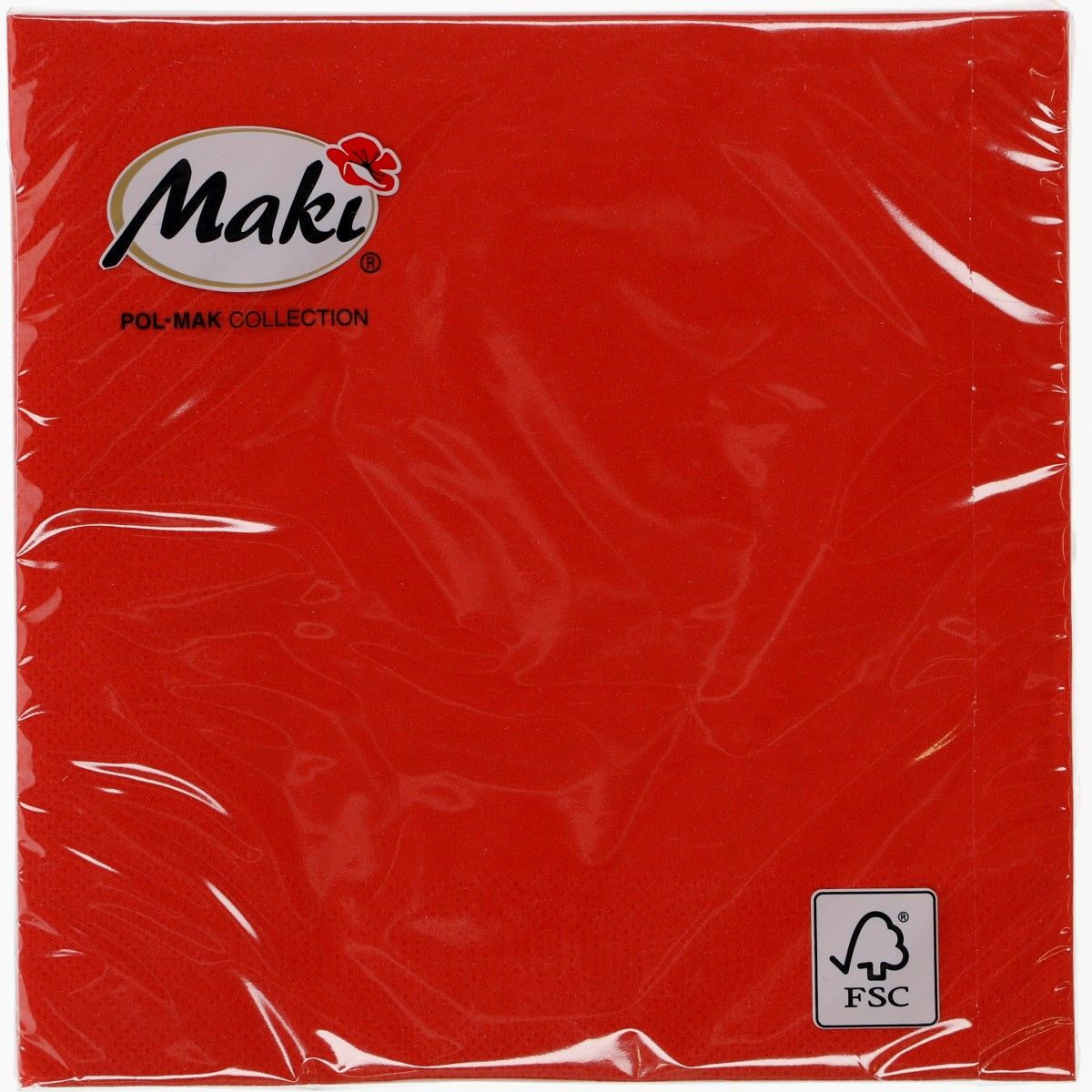 Serwetki Pol-mak czerwony papier [mm:] 330x330 (07)