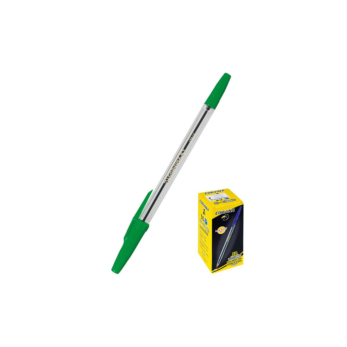 Długopis olejowy Carioca Classic 51 zielony 1,0mm (160-1405)