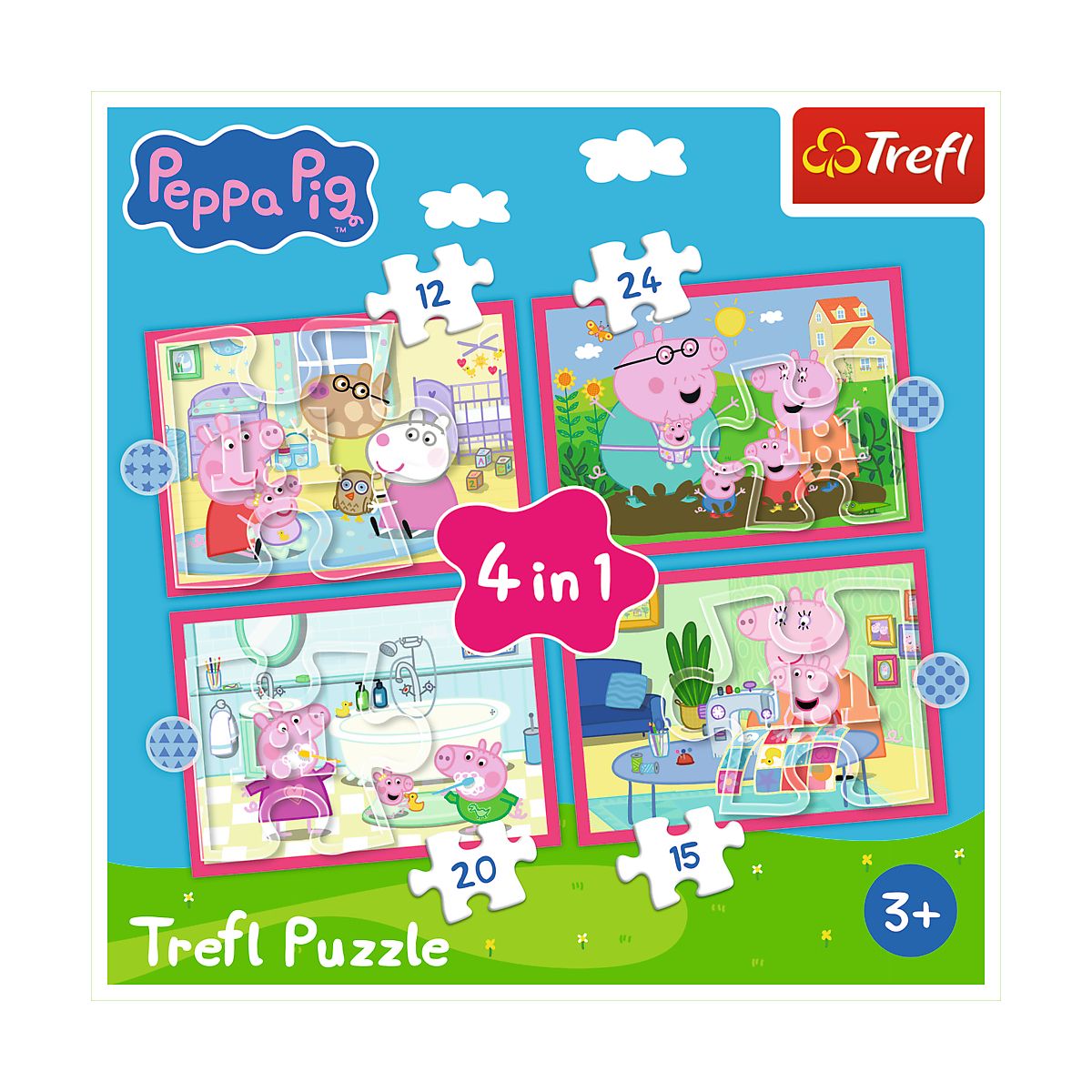Puzzle Peppa uwielbia przygody 4w1 el. Trefl (34672)