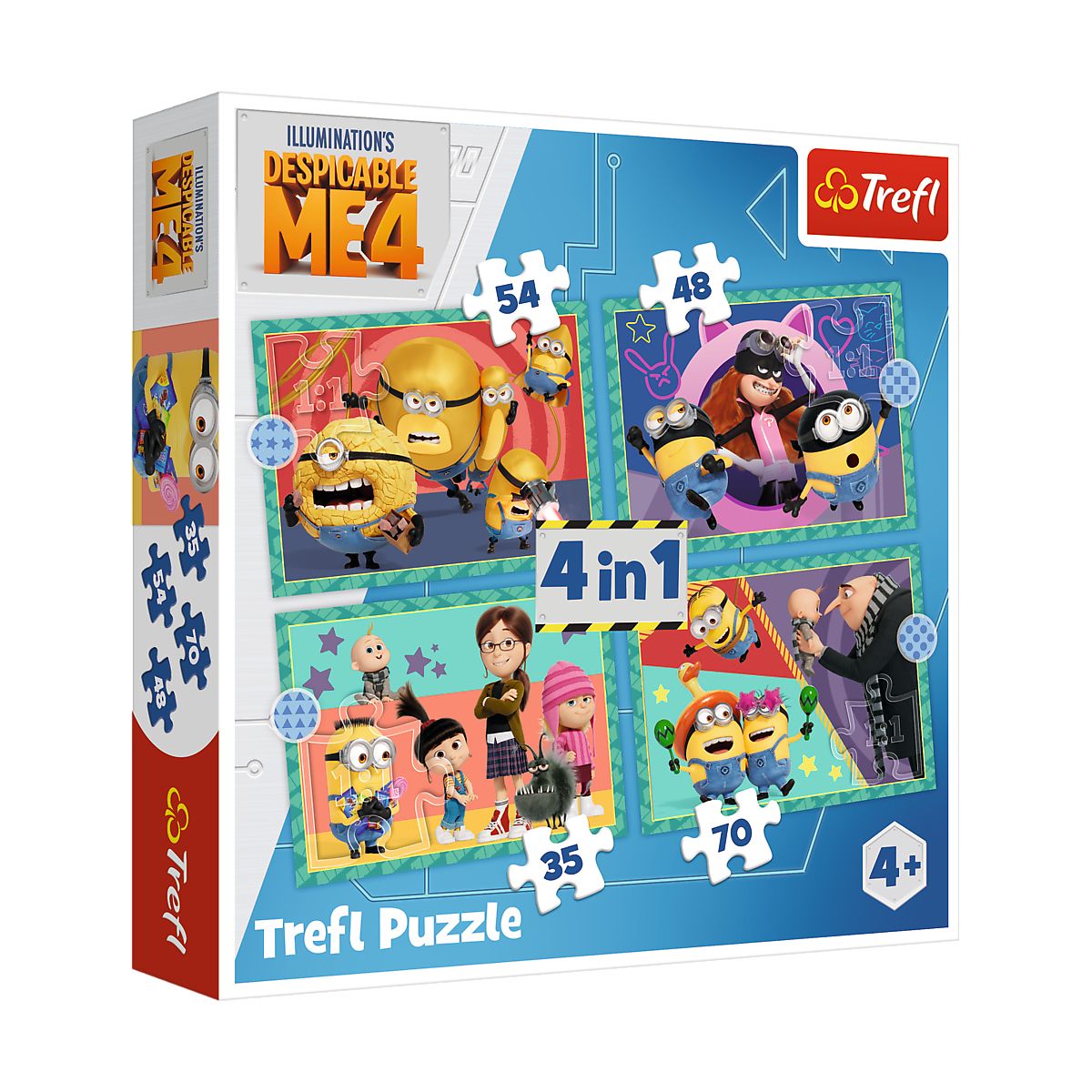 Puzzle Trefl Zwariowane Minionki 4w1 el. (34648)