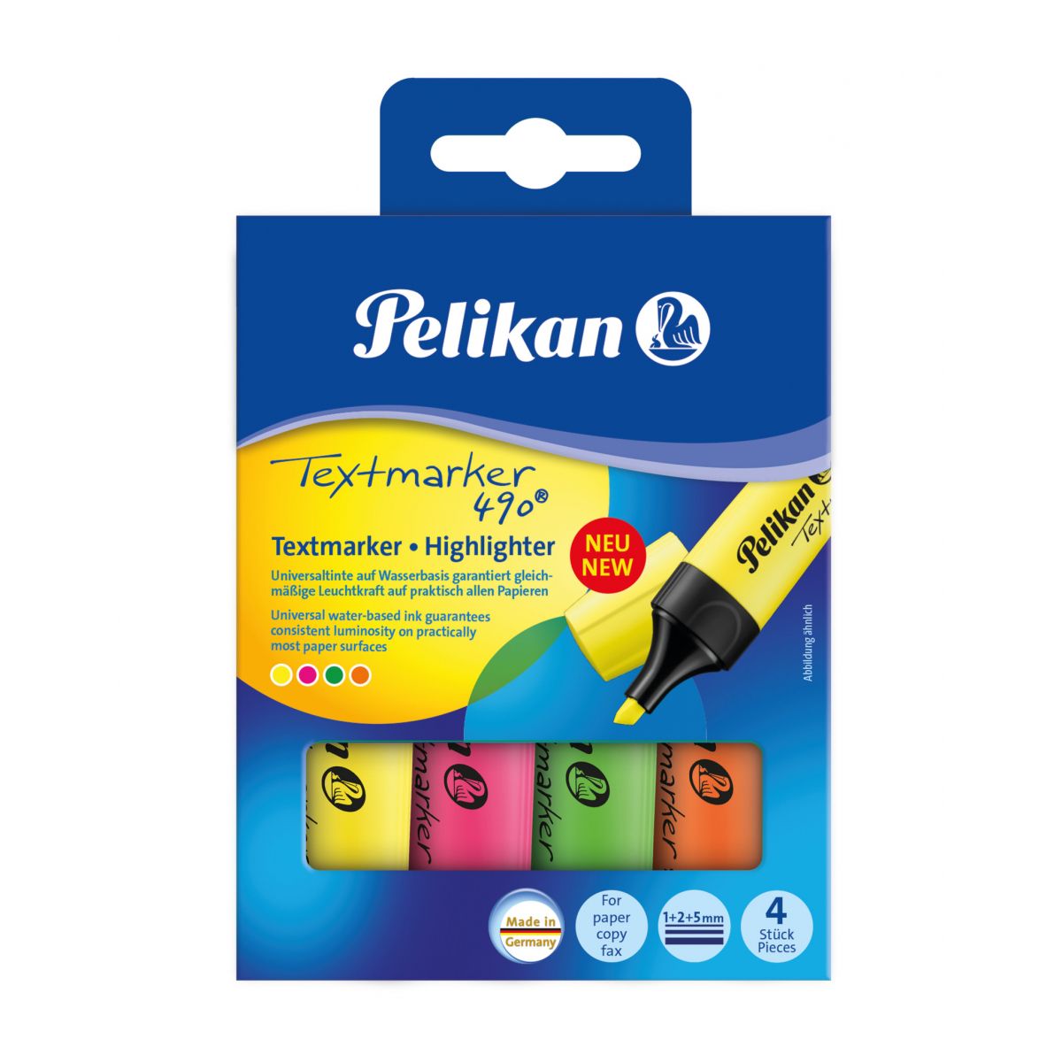 Zakreślacz Pelikan 490 814058 4 kolory 1-5mm (400140874)