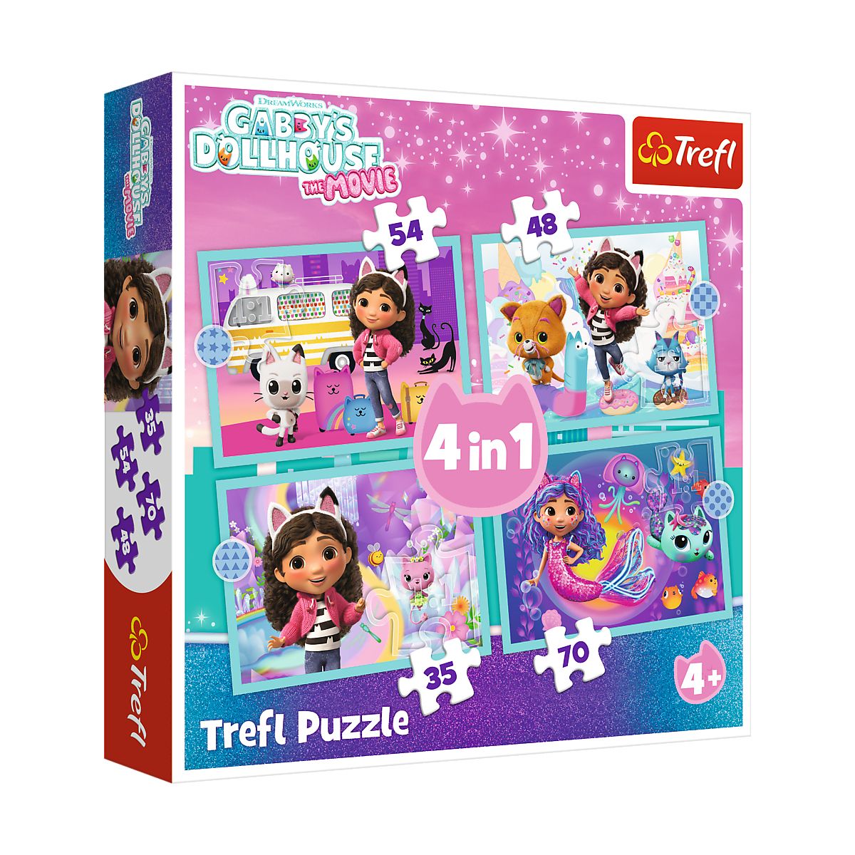 Puzzle Gabby Gabby great adventure 4w1 el. Trefl (34670)
