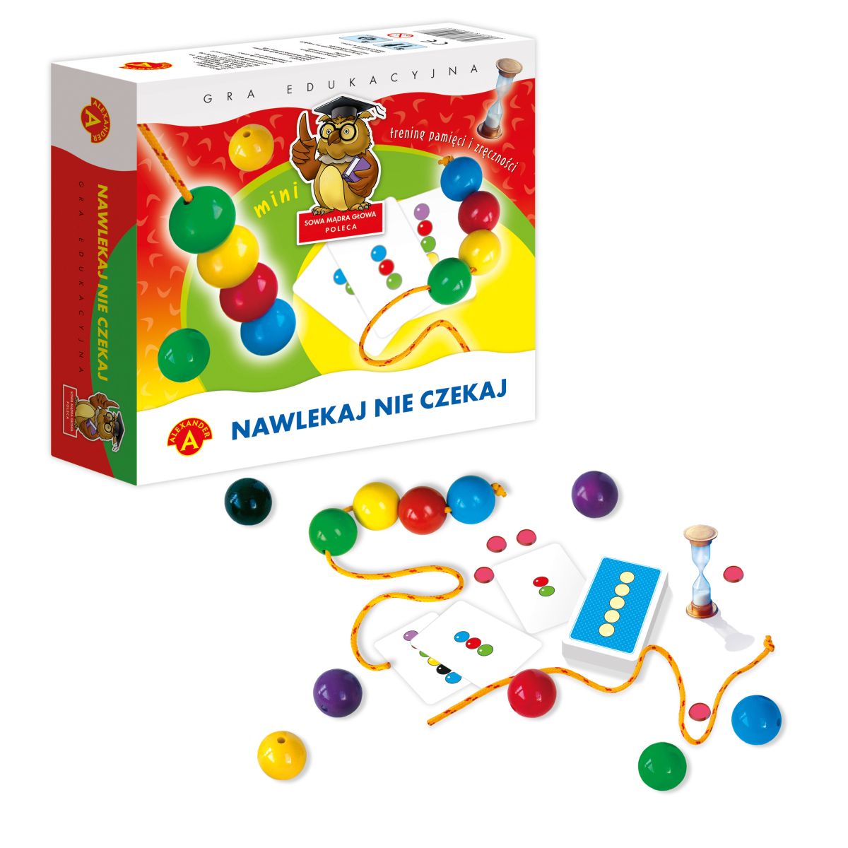 Gra logiczna nawlekaj nie czekaj mini Domino Alexander (5906018004137)