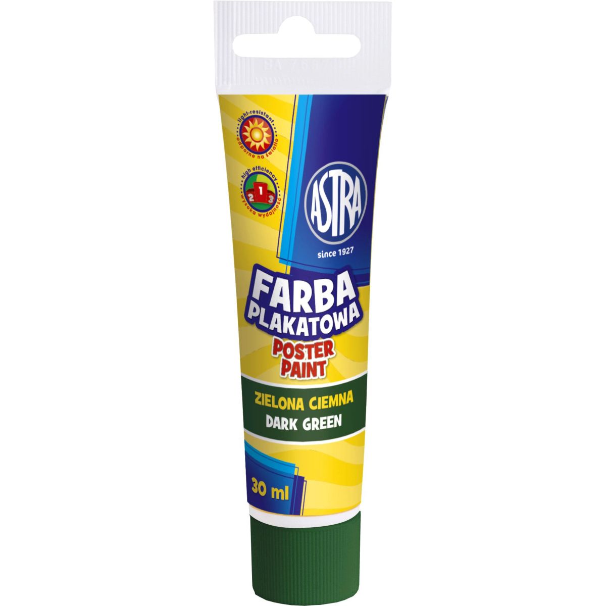 Farby plakatowe Astra kolor: zielony ciemny 30ml 1 kolor.