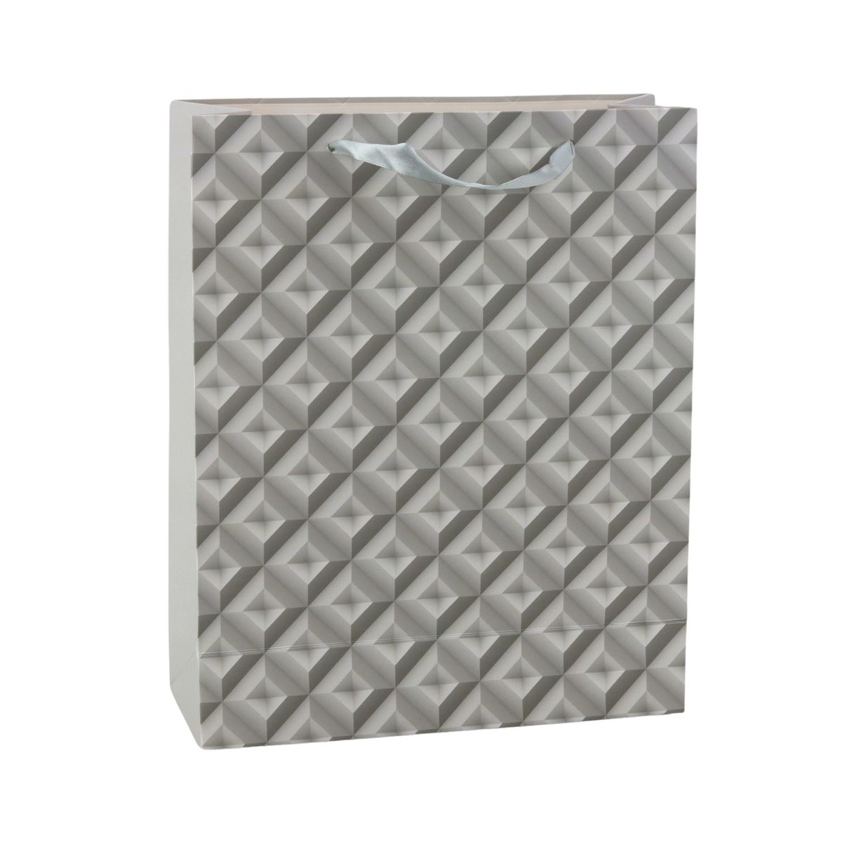 Torba prezentowa Efekt Geometrii 3D Szara [mm:] 320x260x 105 Lean (21603)