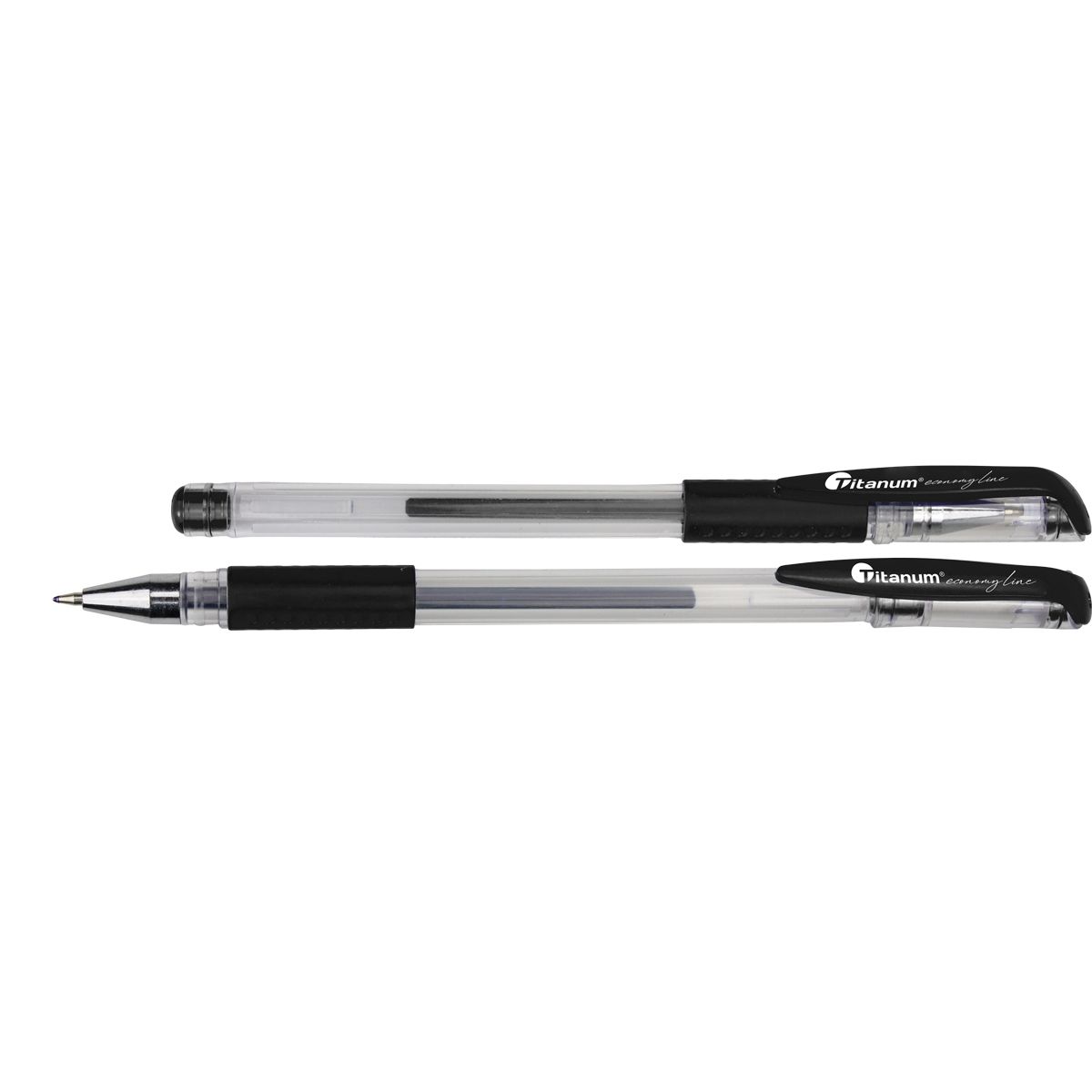 Długopis żelowy Titanum czarny 0,5mm (GPGBLACK ECONOMY)