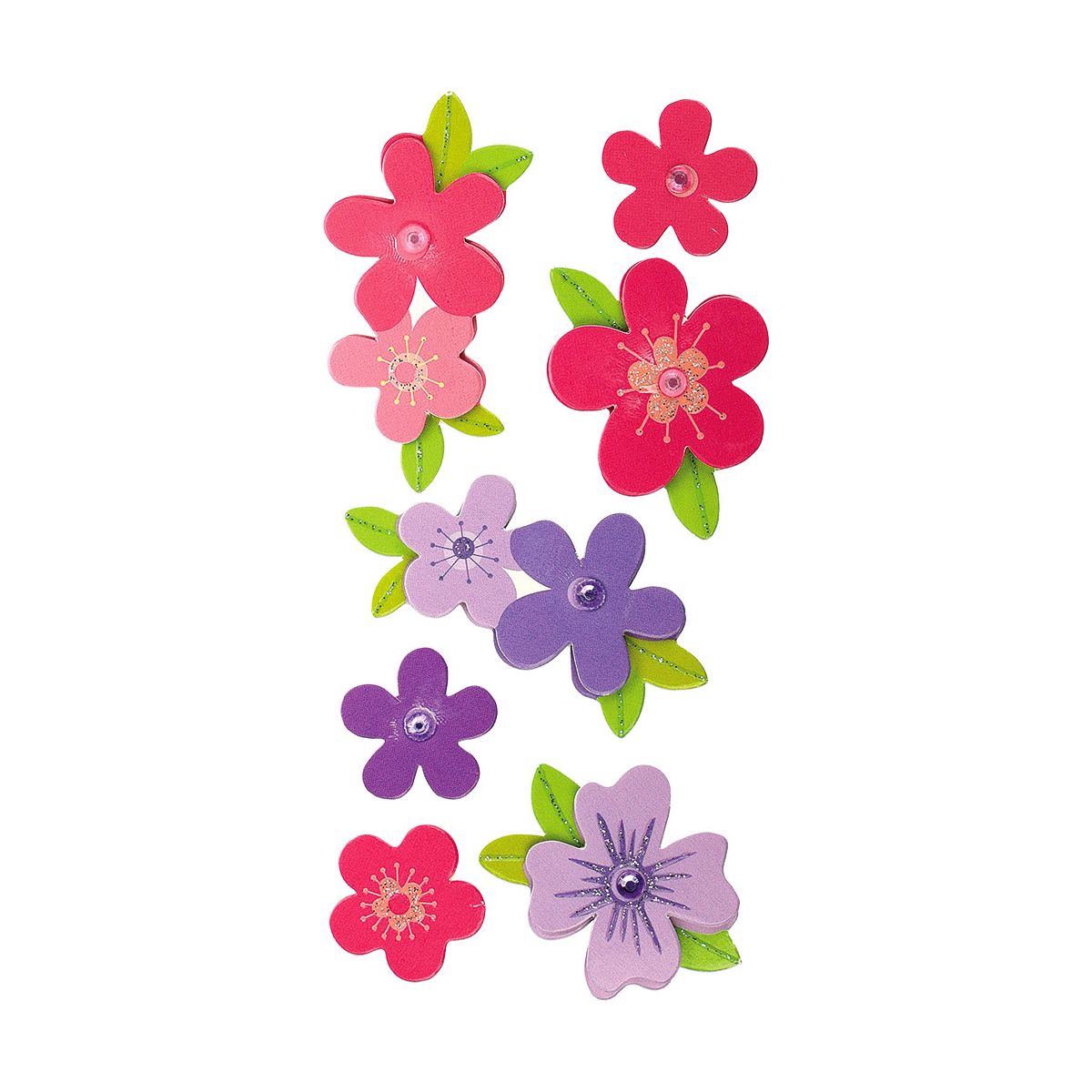 Naklejka (nalepka) Craft-Fun Series papierowa 3D kwiaty Titanum (5053A)