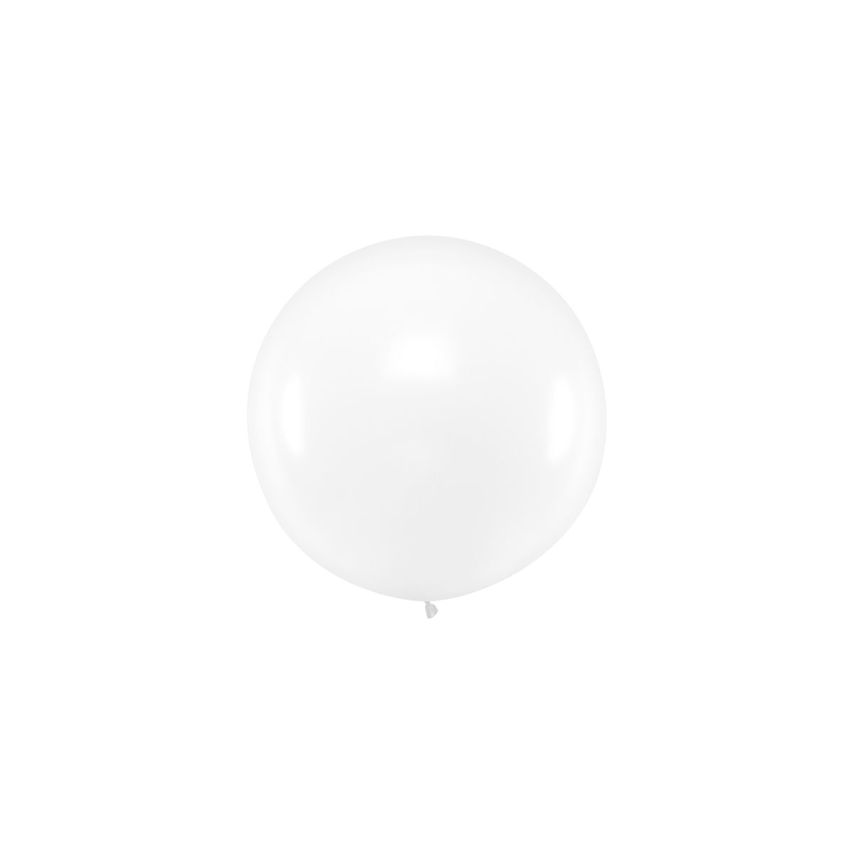 Balon gumowy Partydeco okrągły 1m, Pastel White biały 1000mm (OLBO-002)