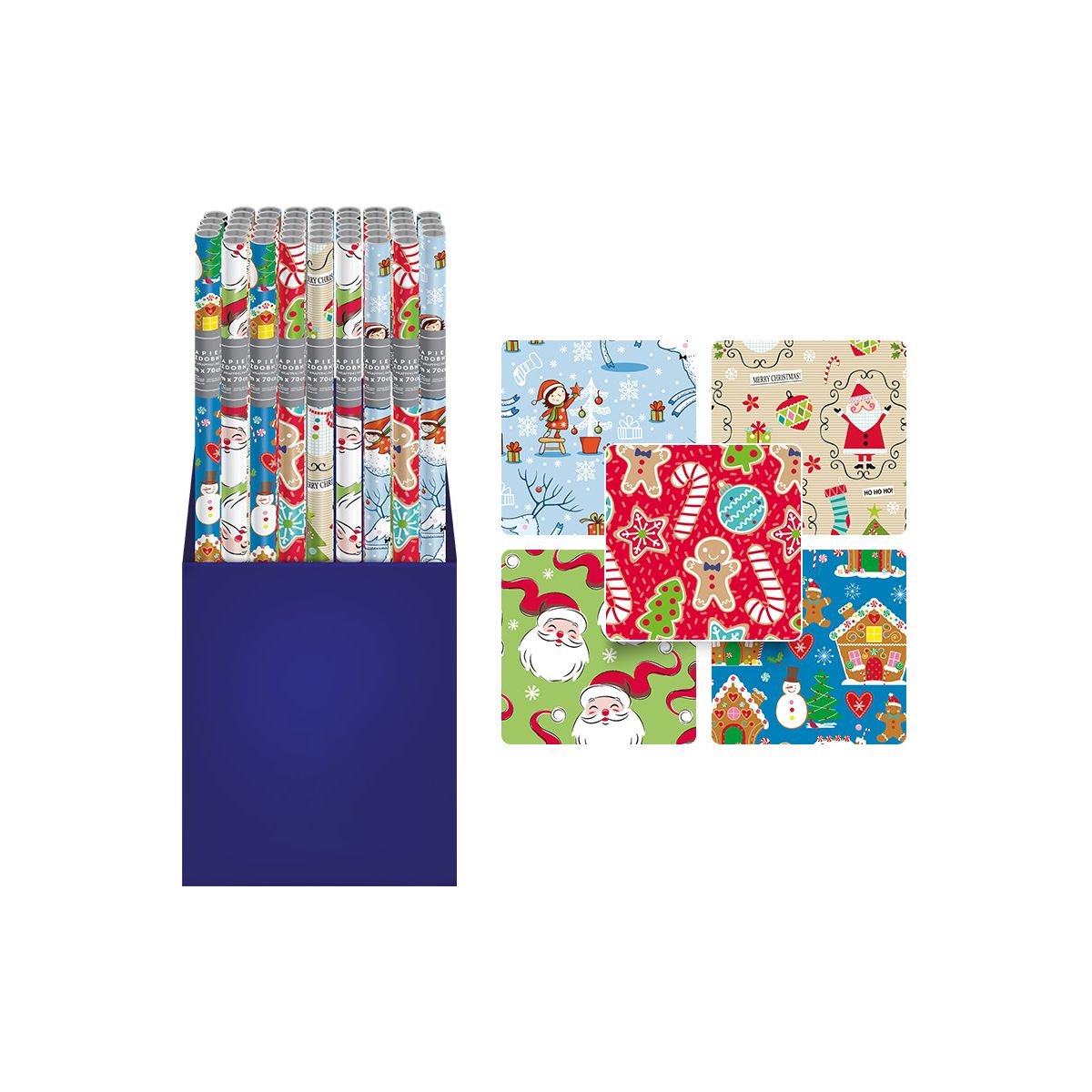 Papier ozdobny CHRISTMAS KIDS różne [mm:] 200x70 Interdruk (5902277327062)