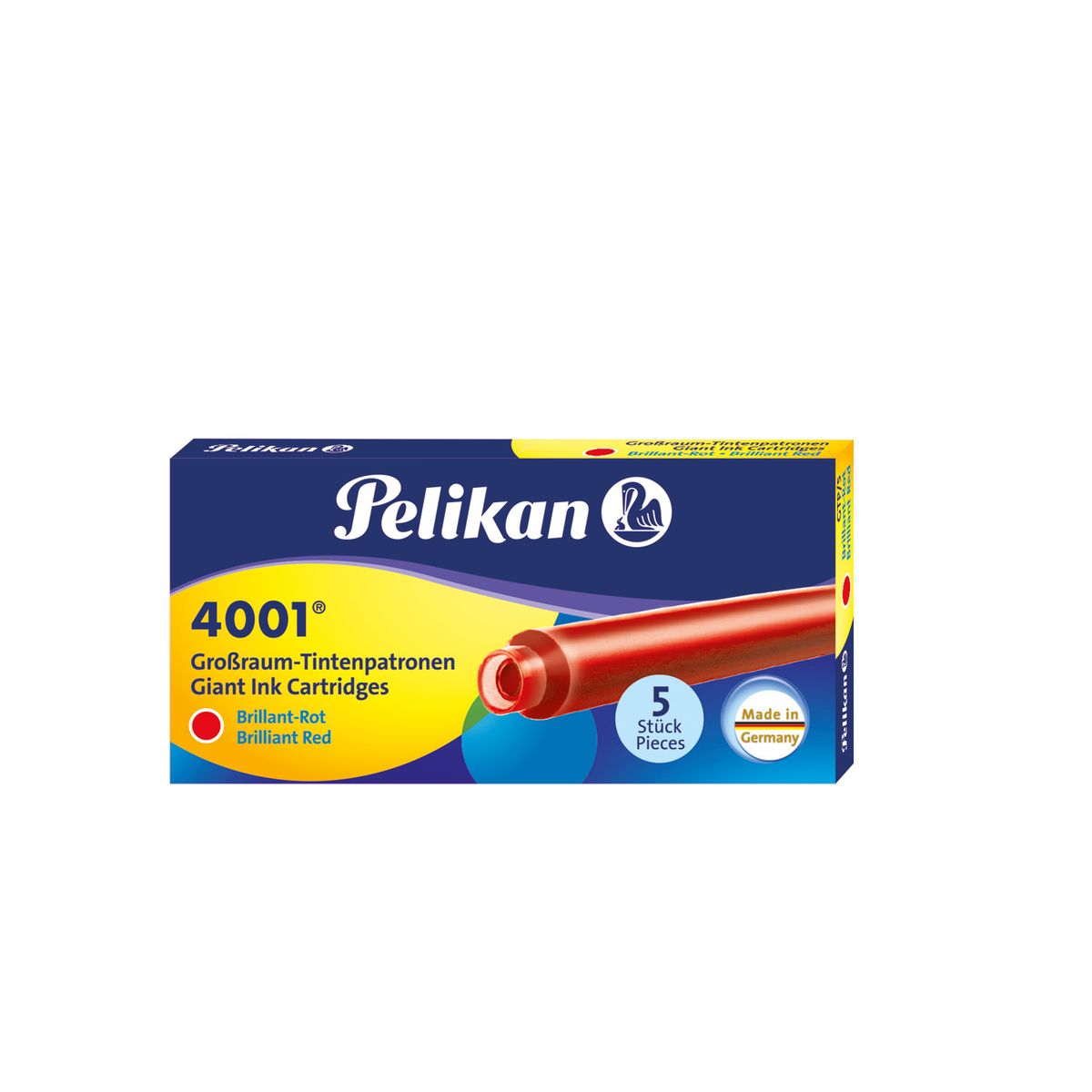 Naboje Pelikan GTP/5 długie czerwony (PN310623)