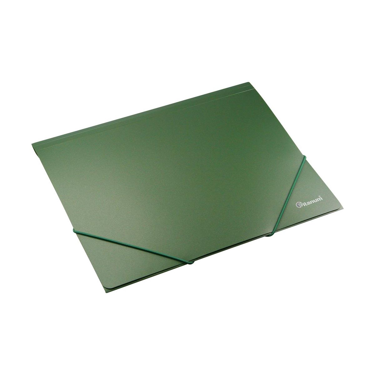Teczka PP Titanum z gumką A4 zielona mat (TGM4GR)