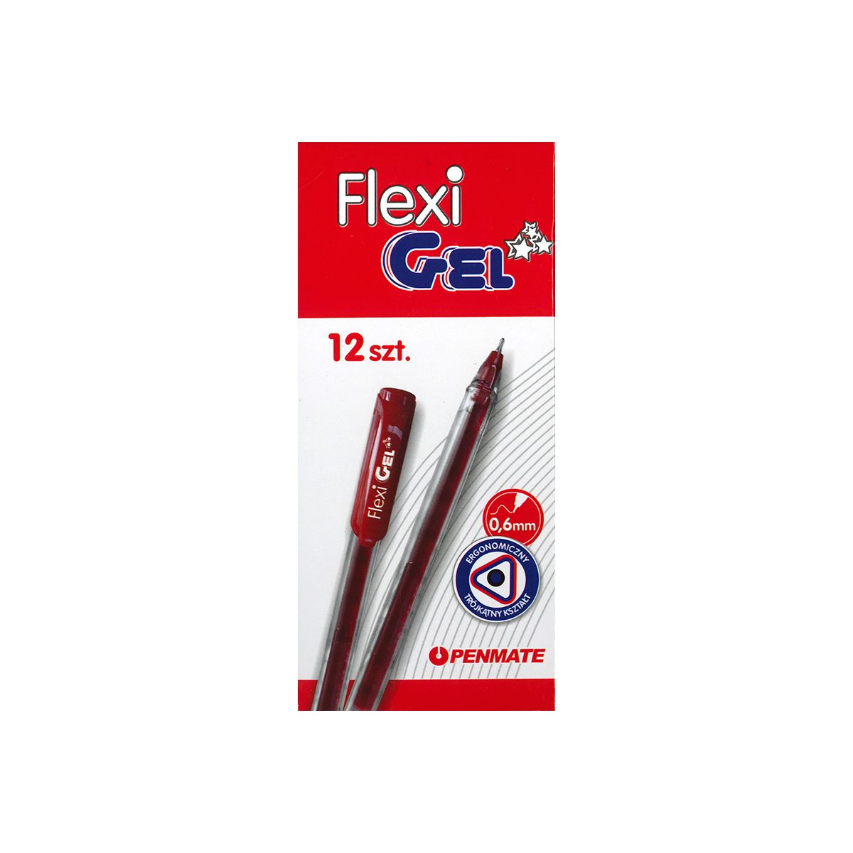 Długopis FLEXI GEL żelowy czerwony czerwone 0,6mm Penmate (TT8502)