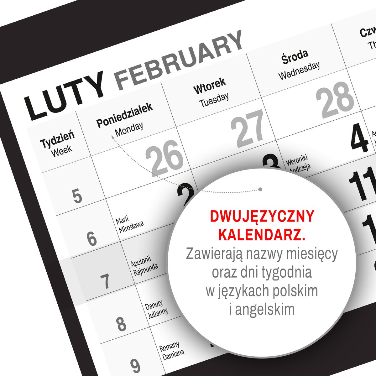 Kalendarz ścienny BUKIET 310mm x 790mm Press